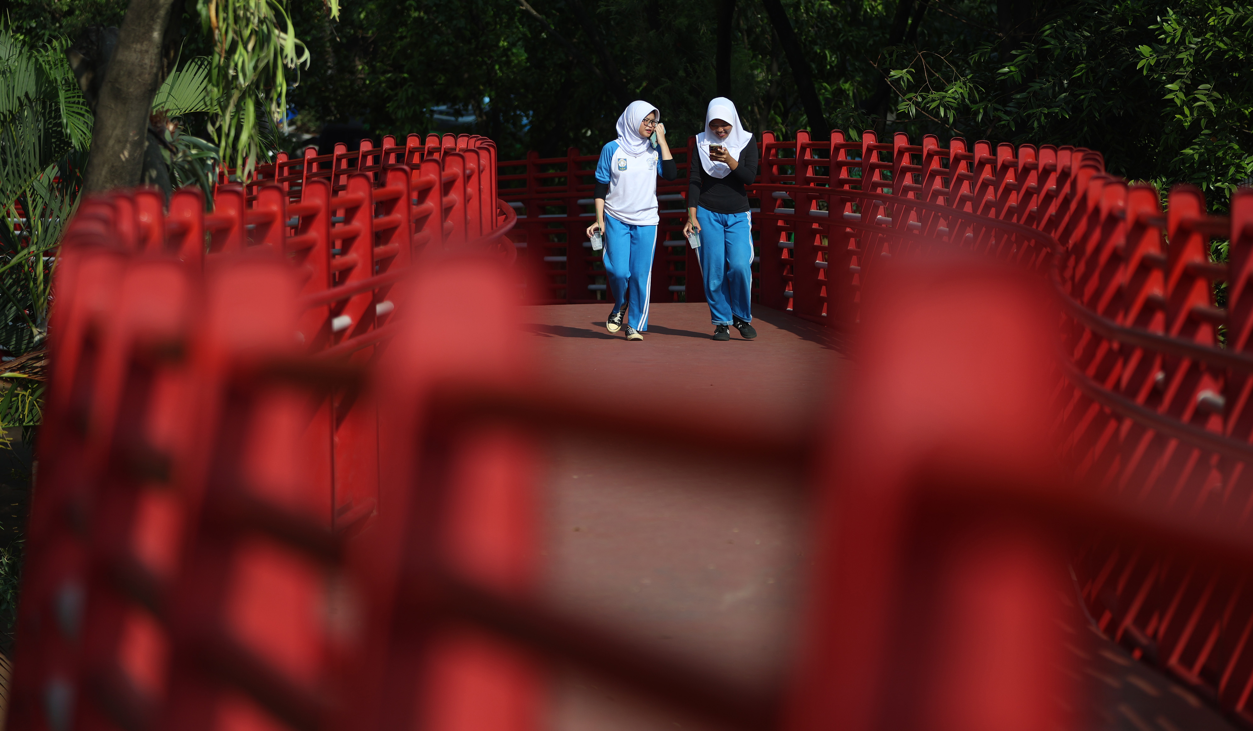 Taman Bendera Pusaka di Kebayoran Baru, Jakarta Selatan. (Agus Priatna/SinPo.id)