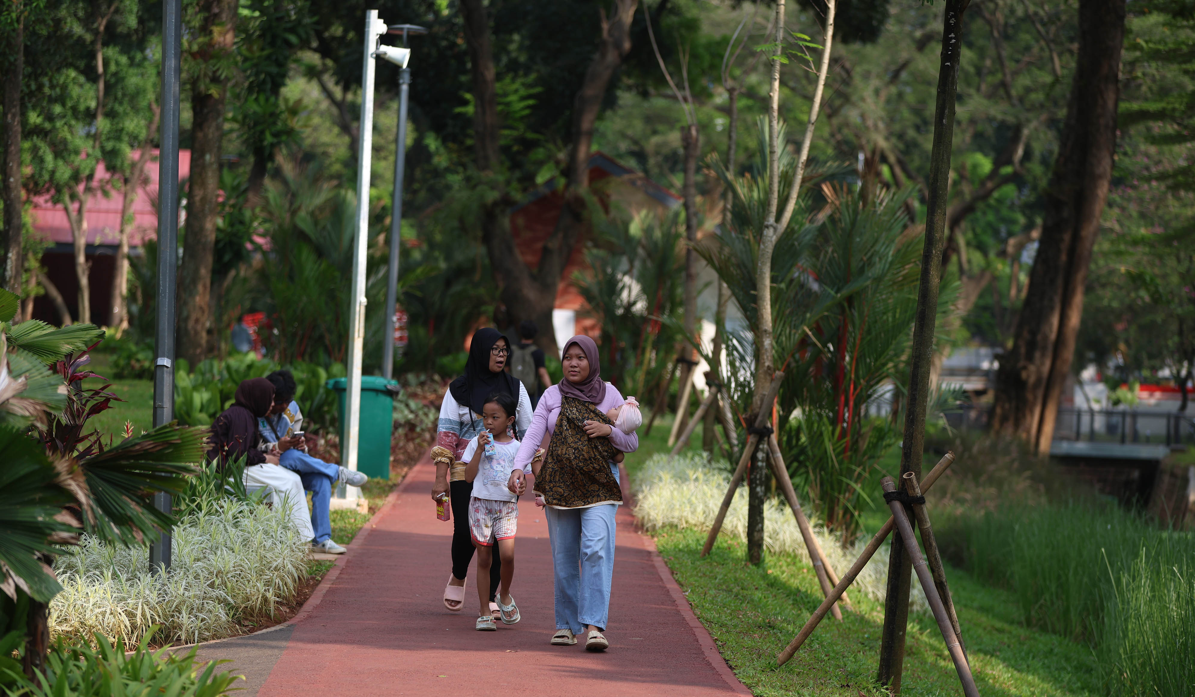 Taman Bendera Pusaka di Kebayoran Baru, Jakarta Selatan. (Agus Priatna/SinPo.id)