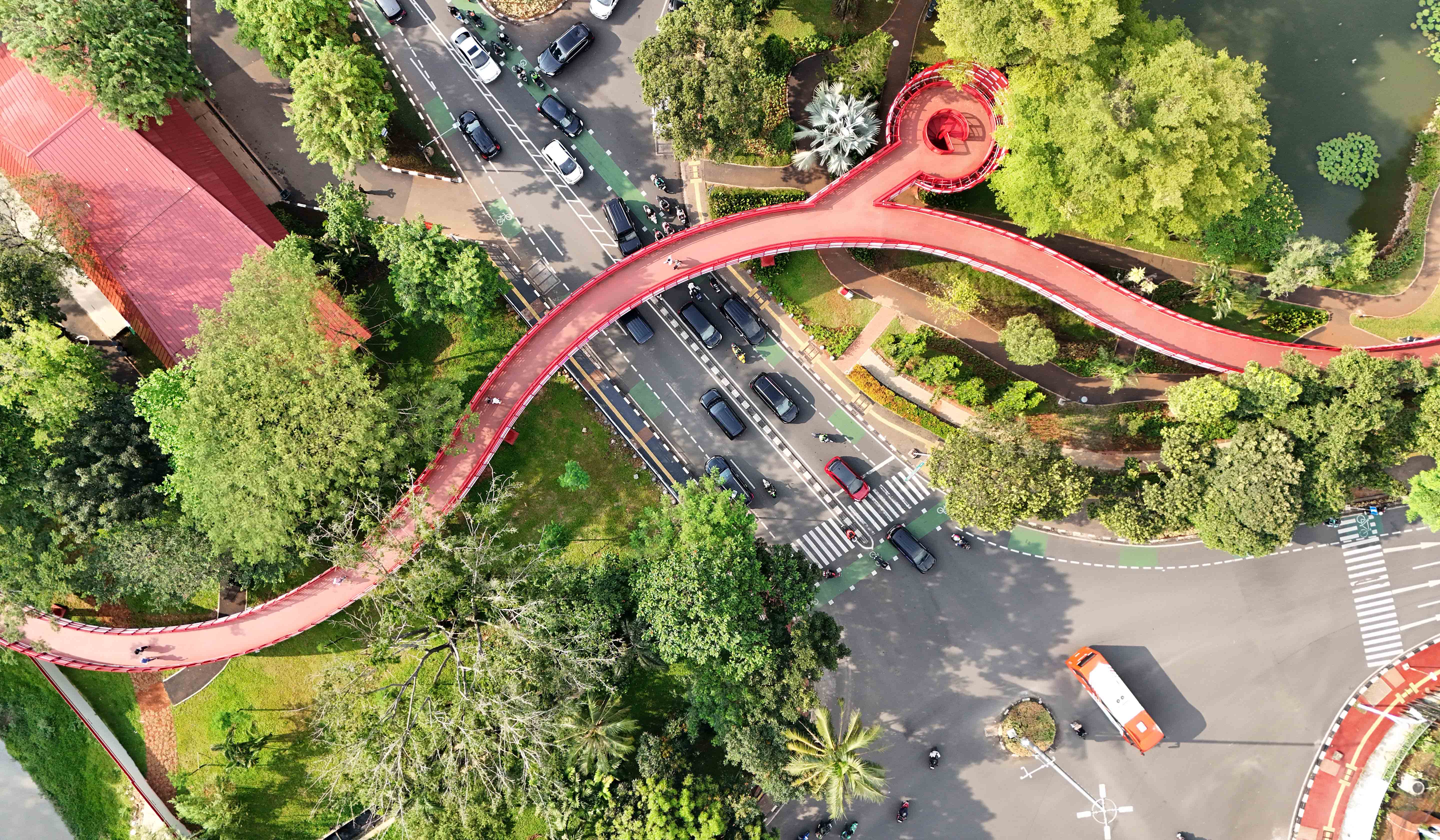 Taman Bendera Pusaka di Kebayoran Baru, Jakarta Selatan. (Agus Priatna/SinPo.id)