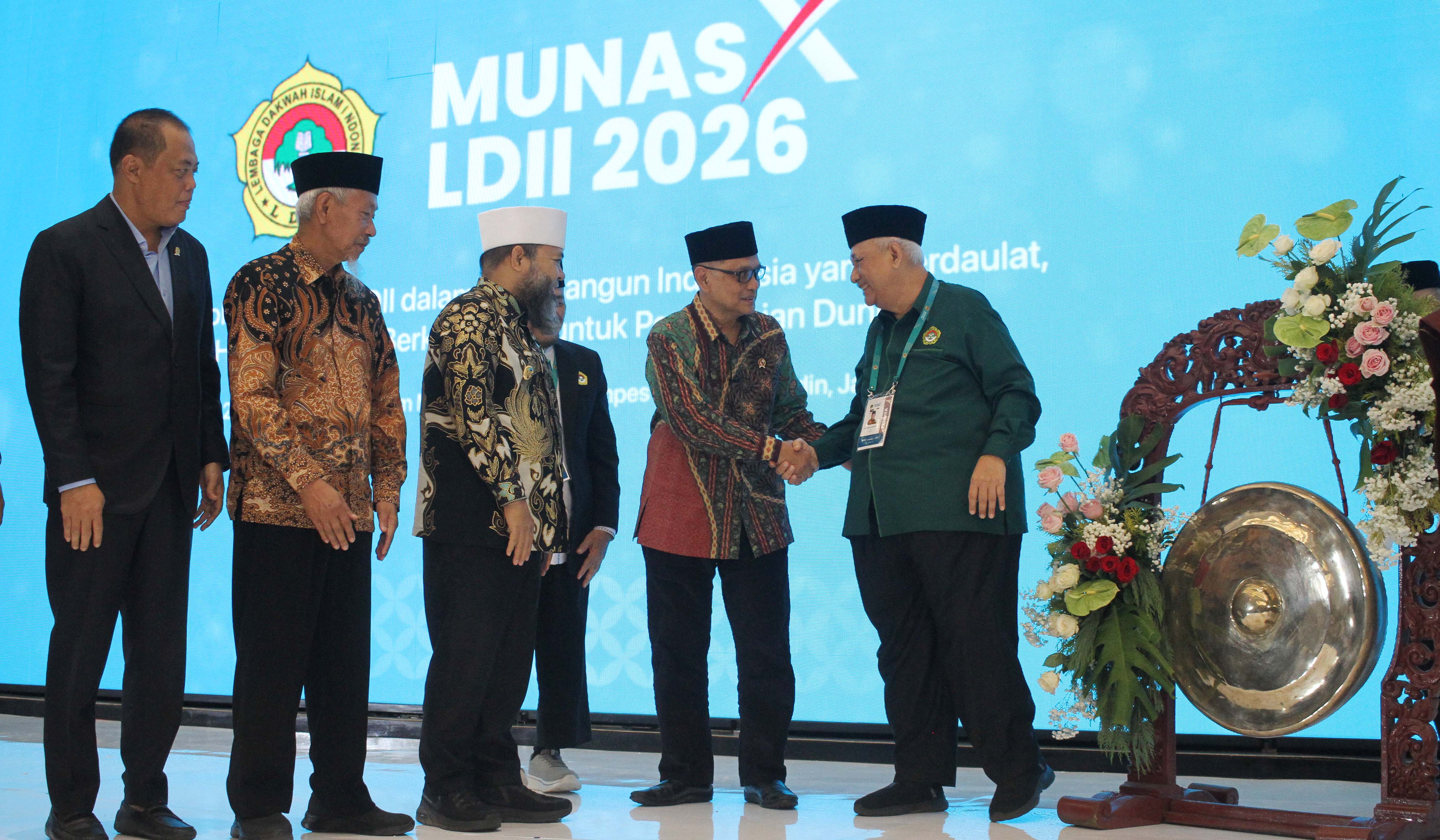 Menteri Haji, Gus Irfan, saat Munas X LDII. (Agus Priatna/SinPo.id)