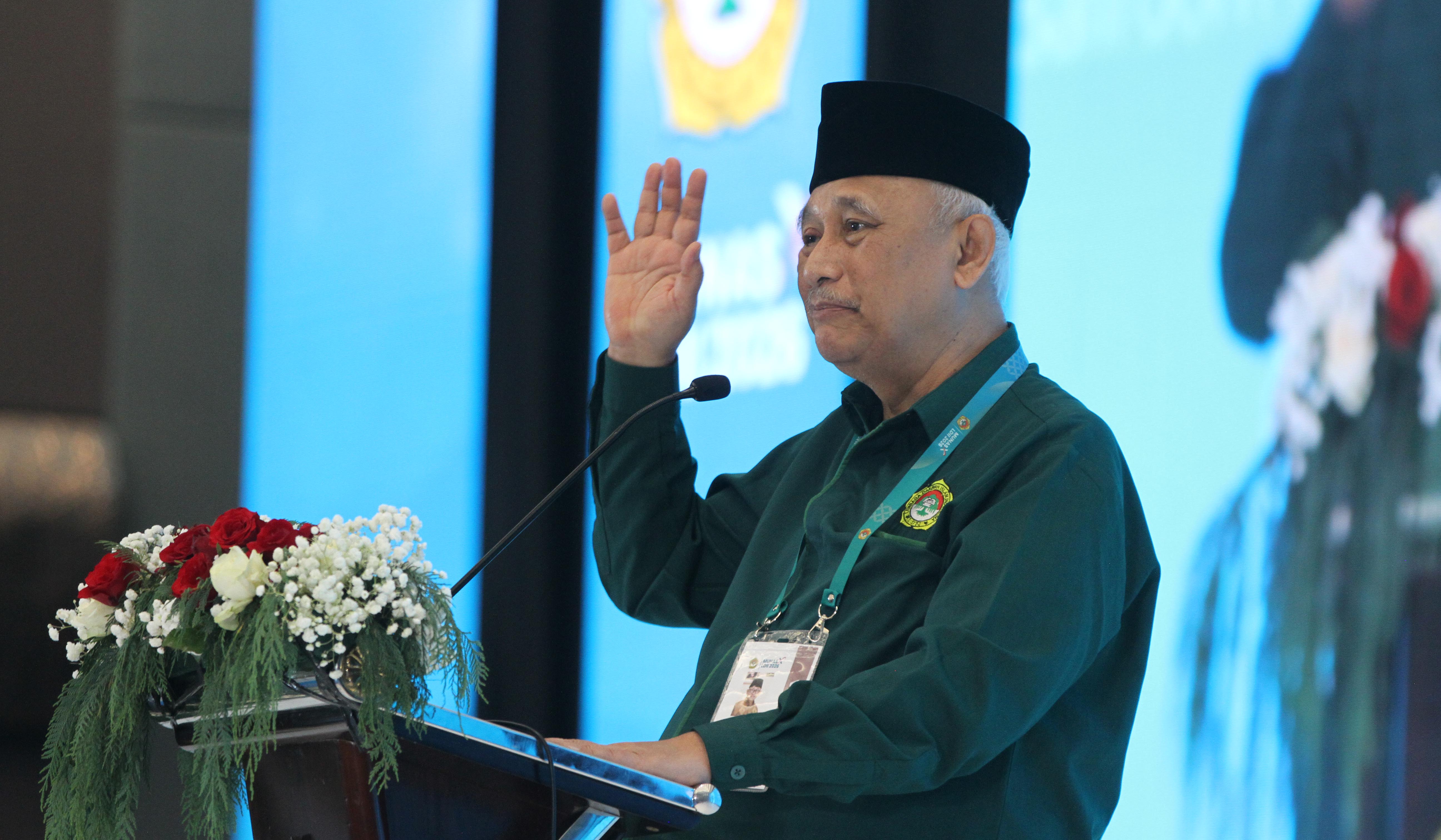 Menteri Haji, Gus Irfan, saat Munas X LDII. (Agus Priatna/SinPo.id)