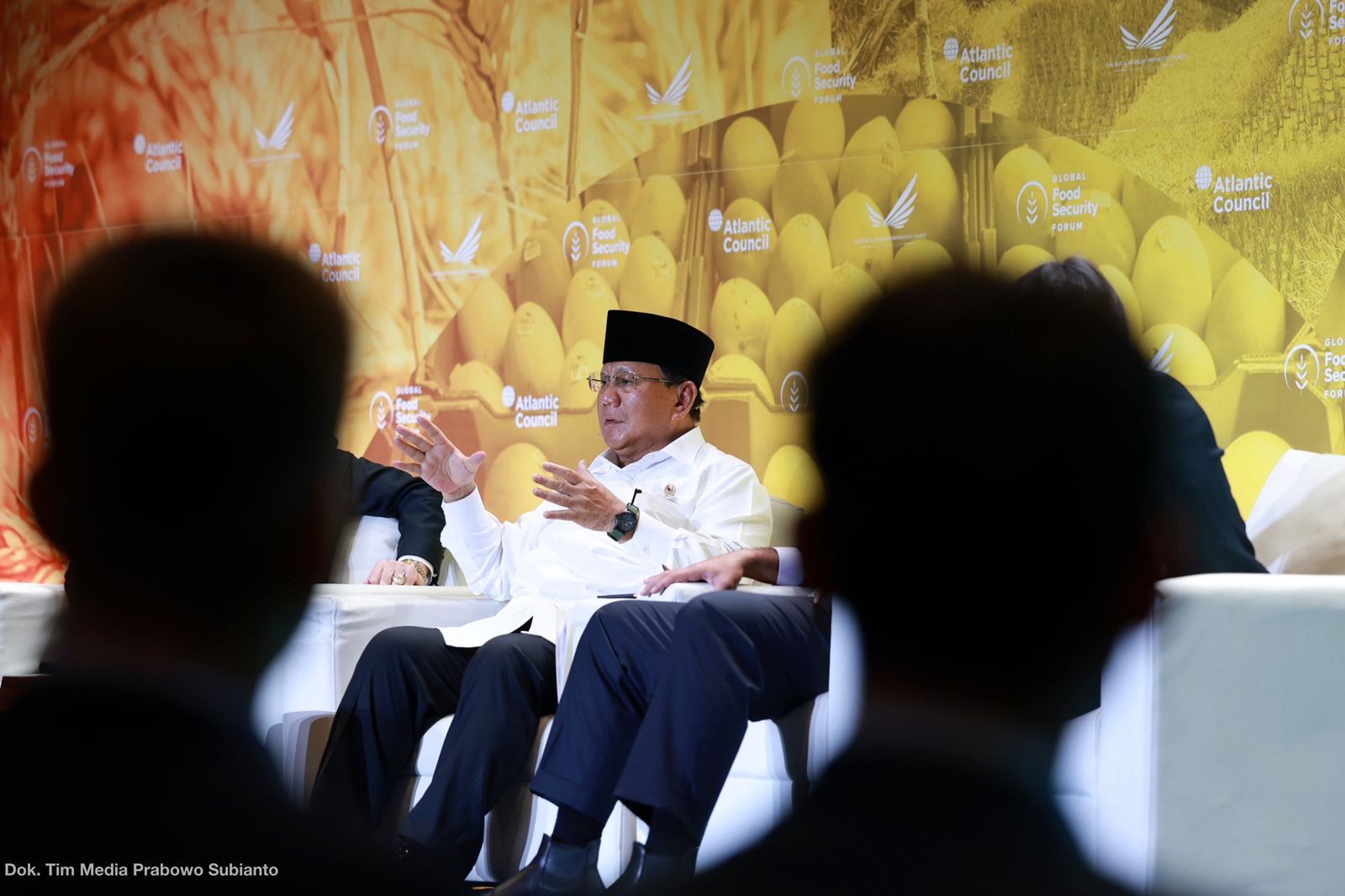 Menhan Pak Bowo menghadiri acara Global Food Security Forum di Bali (Foto:Tim Prabowo/SinPo.id)