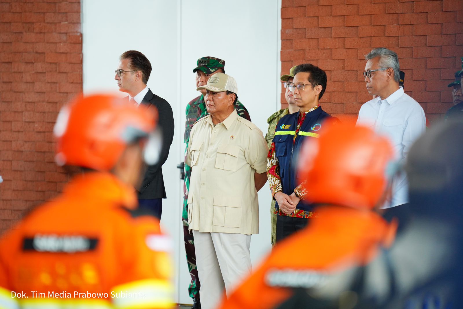 Menhan Prabowo melepas keberangkatan bantuan kemanusiaan untuk Turki yang terkena musibah gempa (Foto:Tim Prabowo/SinPo.id)