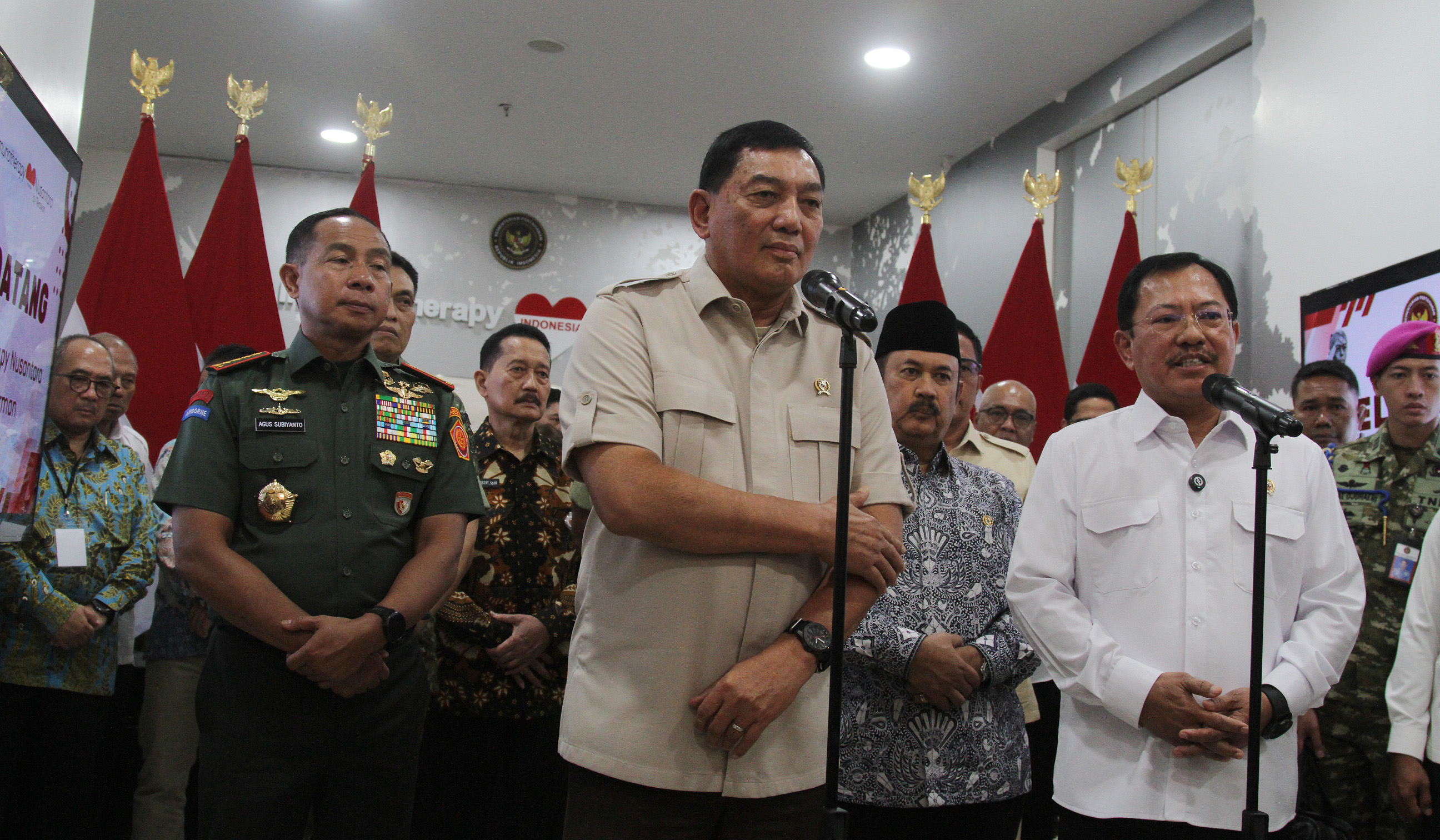 Menhan resmikan pelayanan Immunotherapy Nusantara di RSPPN Soedirman. (Agus Priatna/SinPo.id)