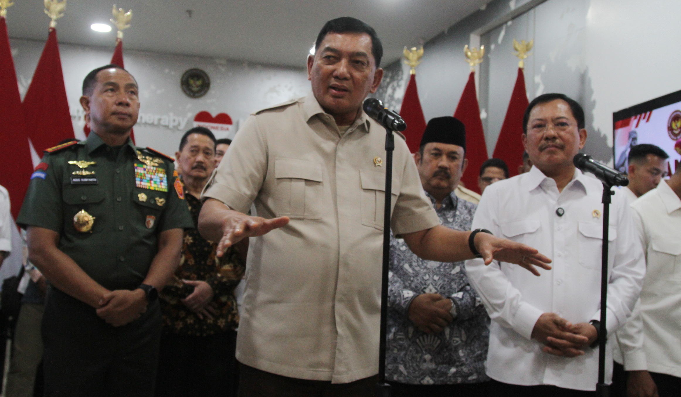 Menhan resmikan pelayanan Immunotherapy Nusantara di RSPPN Soedirman. (Agus Priatna/SinPo.id)