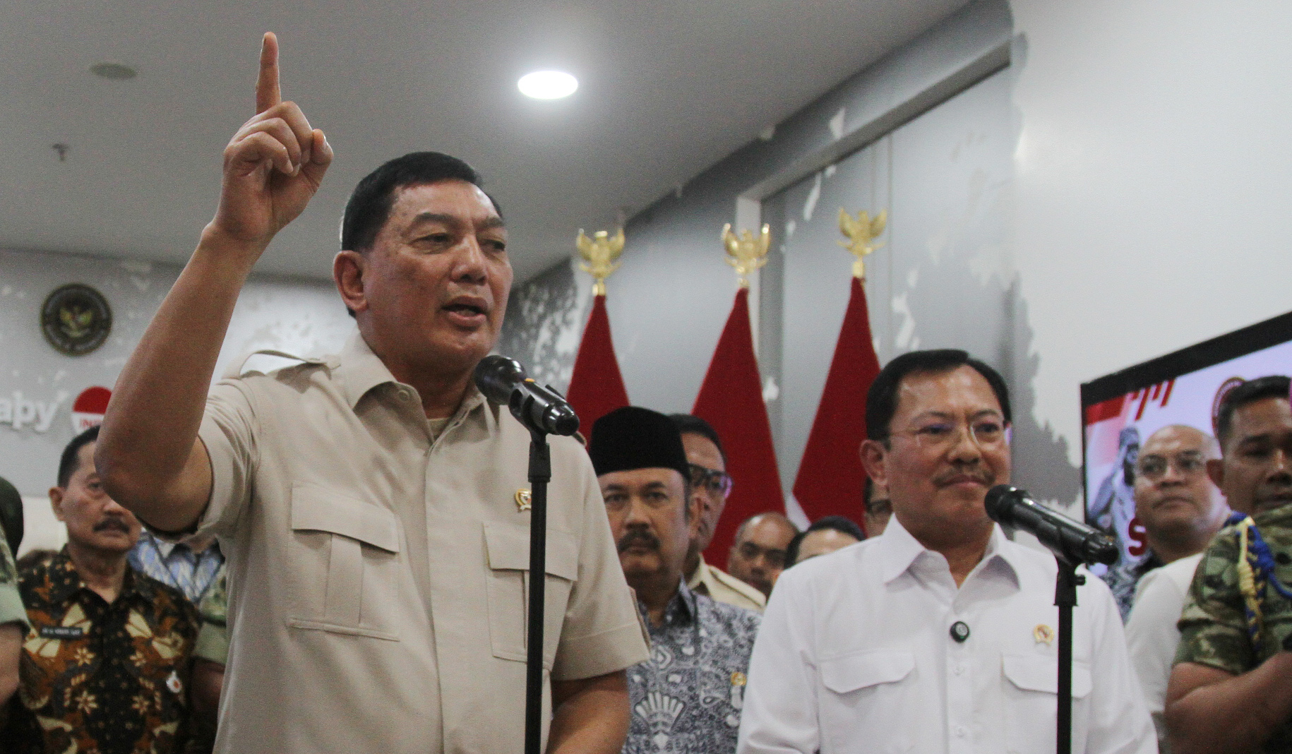 Menhan resmikan pelayanan Immunotherapy Nusantara di RSPPN Soedirman. (Agus Priatna/SinPo.id)