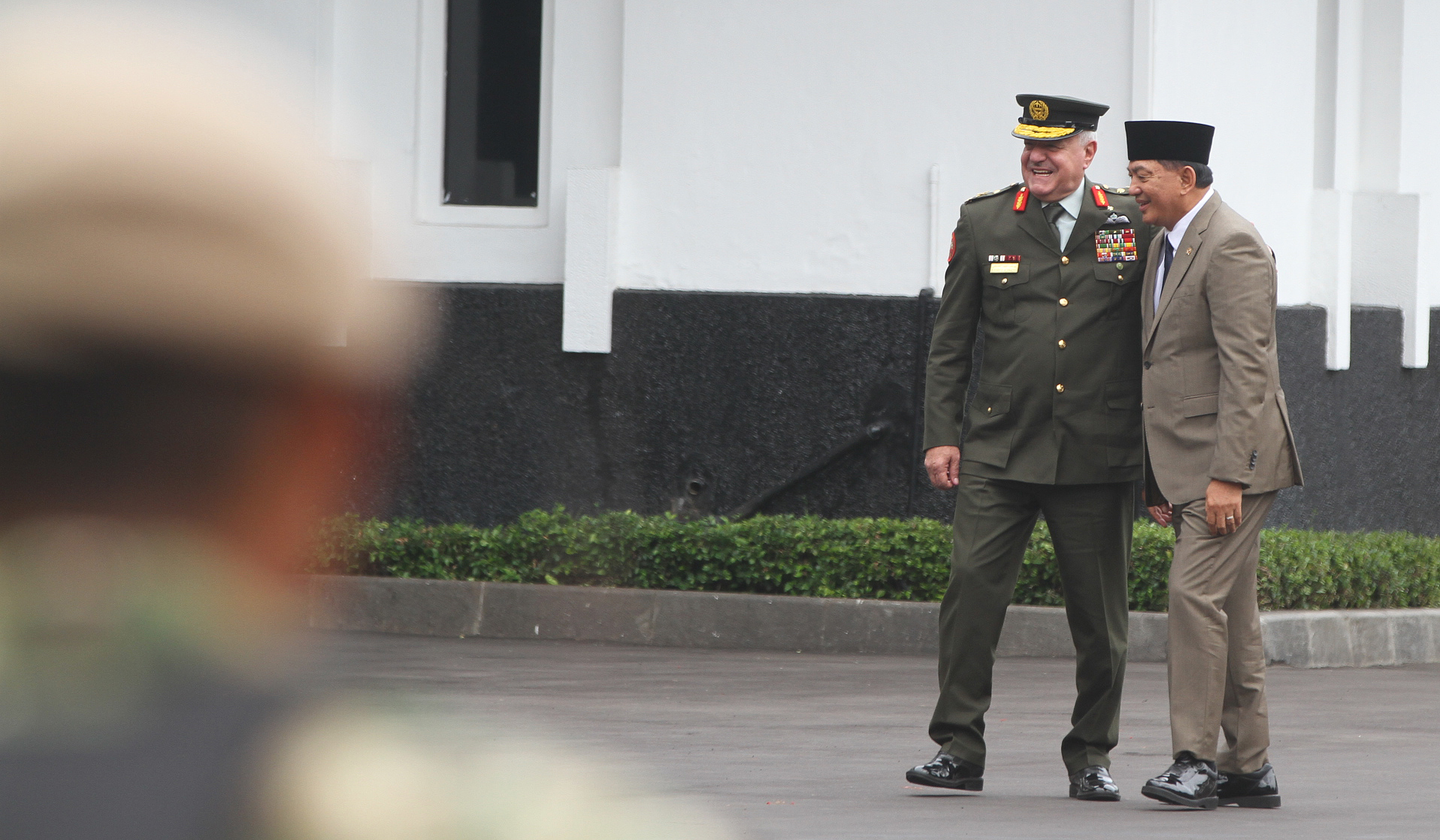 Kunjungan Panglima Yordania ke Kemenhan. (Agus Priatna/SinPo.id)
