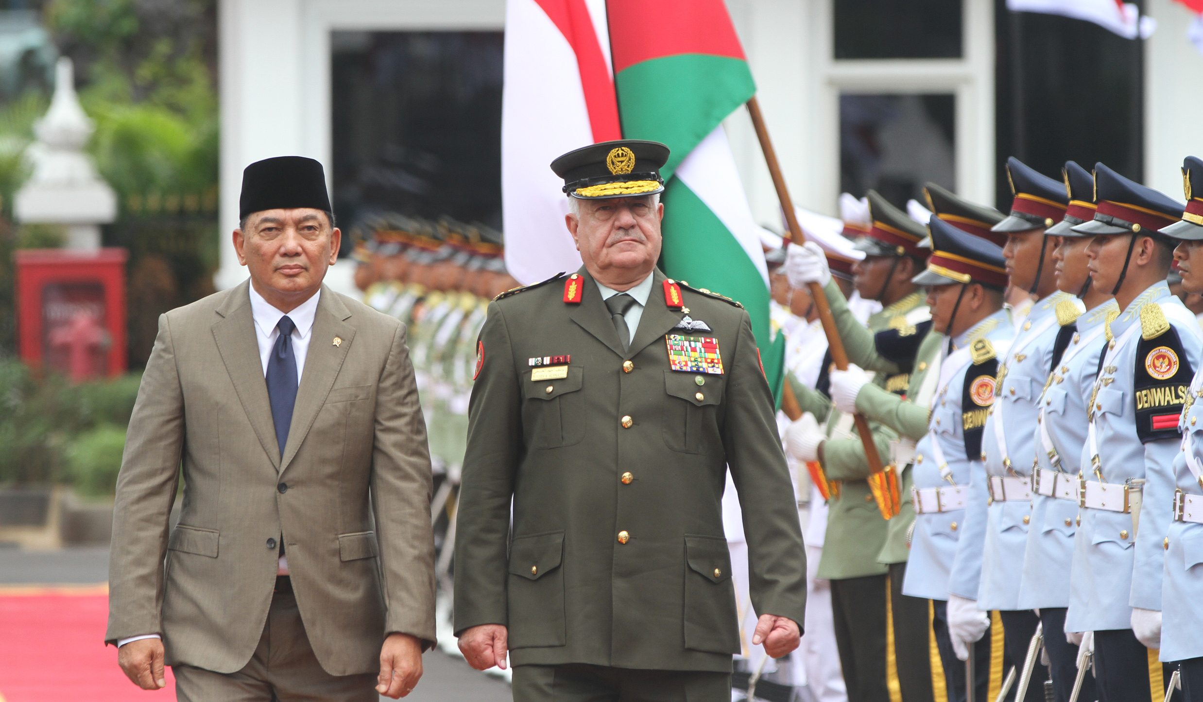 Kunjungan Panglima Yordania ke Kemenhan. (Agus Priatna/SinPo.id)