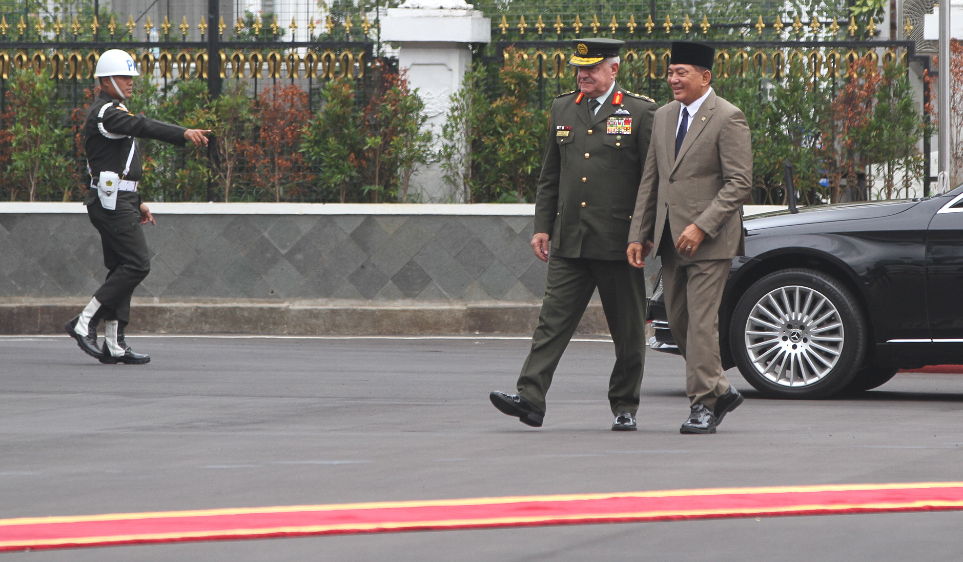 Kunjungan Panglima Yordania ke Kemenhan. (Agus Priatna/SinPo.id)