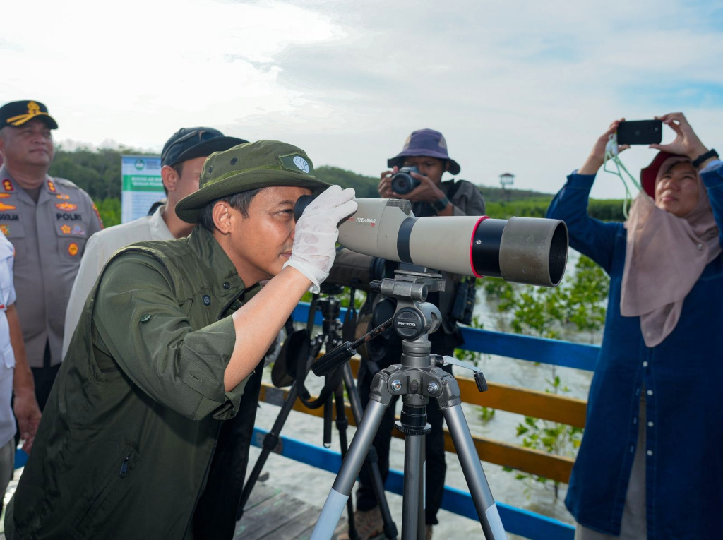Menhut Raja Juli Antoni melakukan penanaman Mangroves di Medan, Sumatera Utara (Ashar/SinPo.id)