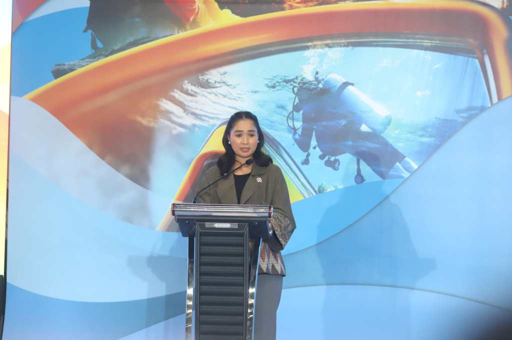 Menko Infrastruktur AHY resmi membuka Pameran Deep and Extreme Indonesia (DXI) 2026 di JICC (Ashar/SinPo.id)