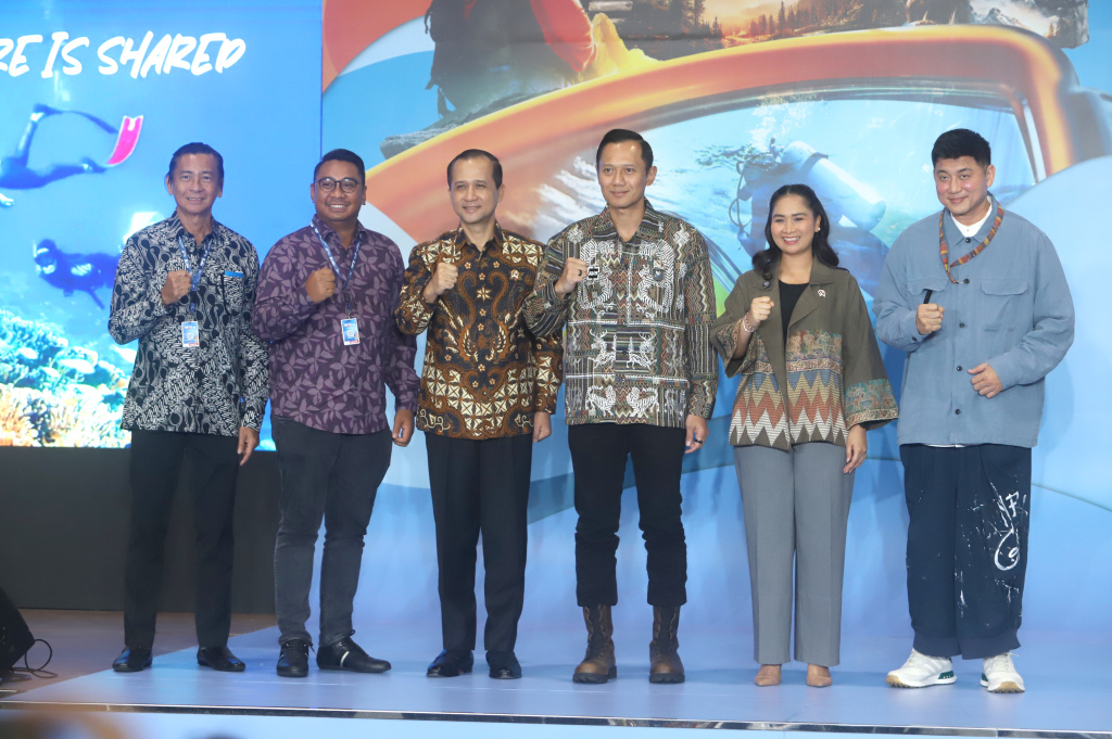 Menko Infrastruktur AHY resmi membuka Pameran Deep and Extreme Indonesia (DXI) 2026 di JICC (Ashar/SinPo.id)