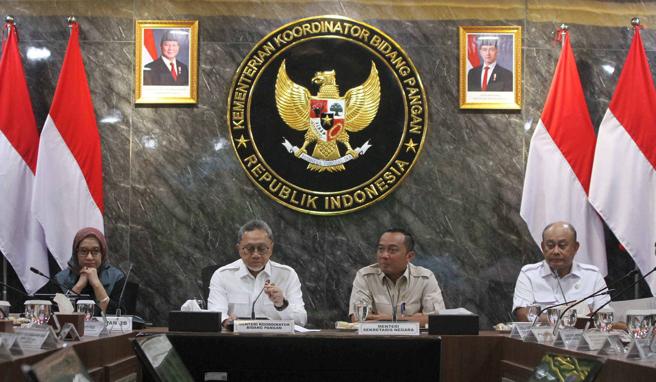 Rakor Menko Pangan. (Agus Priatna/SinPo.id)