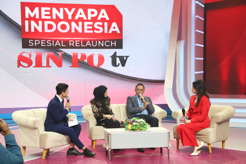 Sinpo TV menggelar program Menyapa Indonesia Edisi Spesial Relaunch SINPO TV (Ashar/SinPo.id)