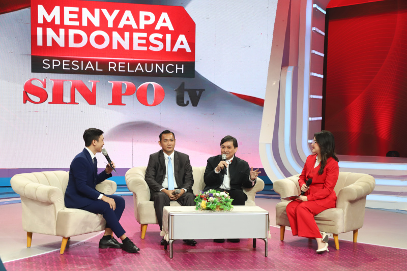 Sinpo TV menggelar program Menyapa Indonesia Edisi Spesial Relaunch SINPO TV (Ashar/SinPo.id)