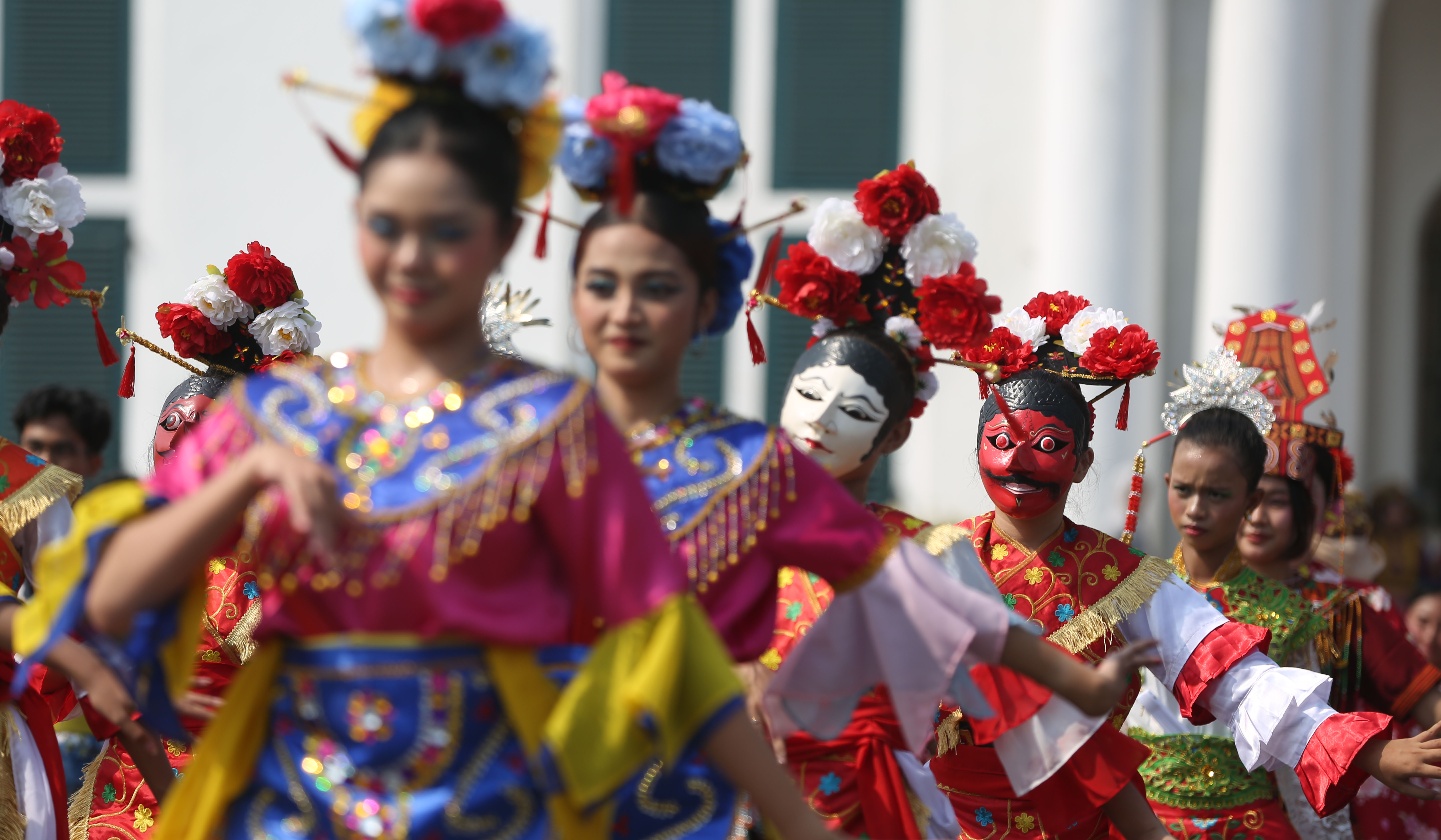Parade budaya rangkaian HUT ke-499 Kota Jakarta. (Agus Priatna/SinPo.id)
