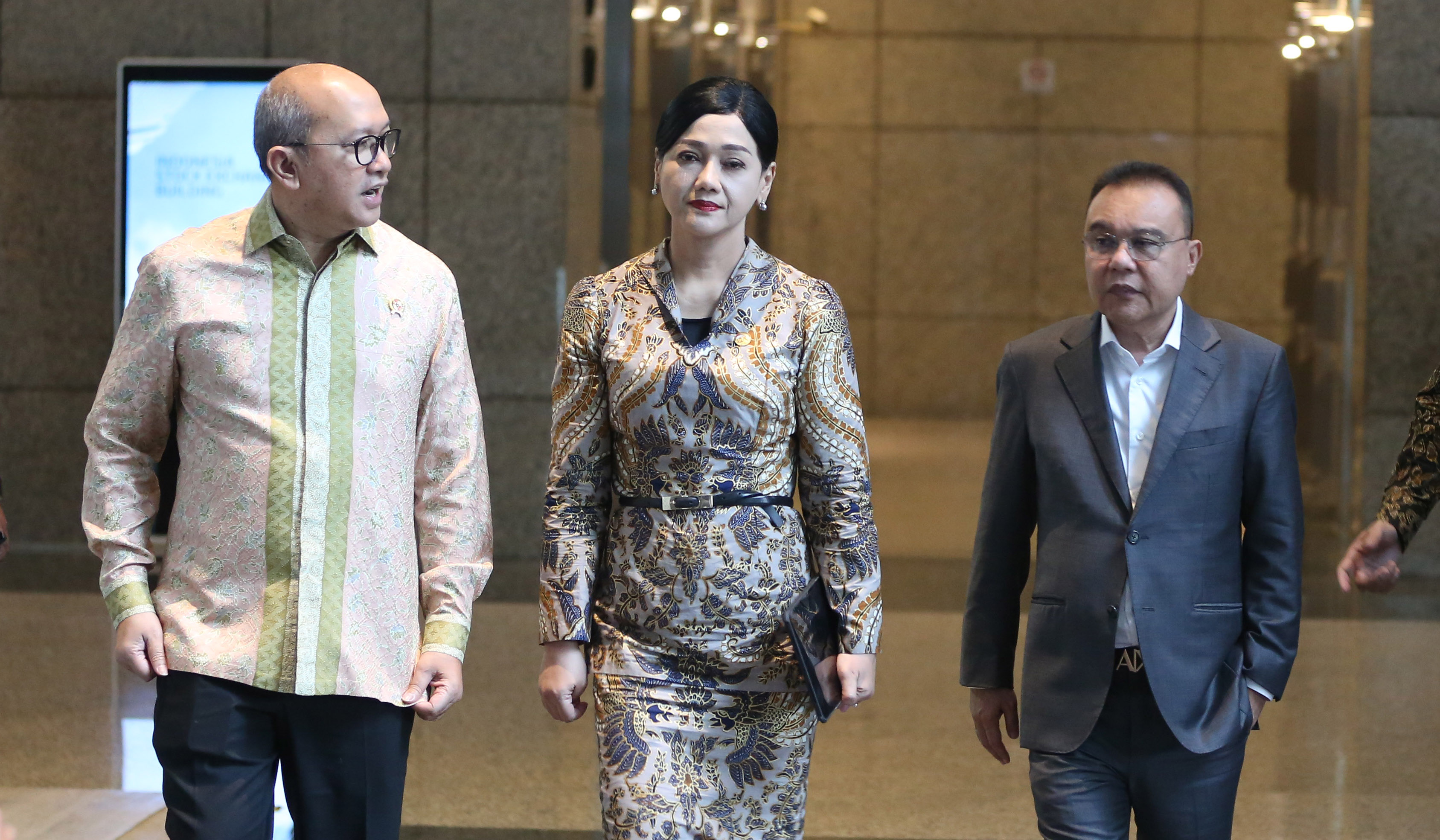 Dasco dan Danantara melakukan kunjungan ke BEI. (Agus Priatna/SinPo.id)