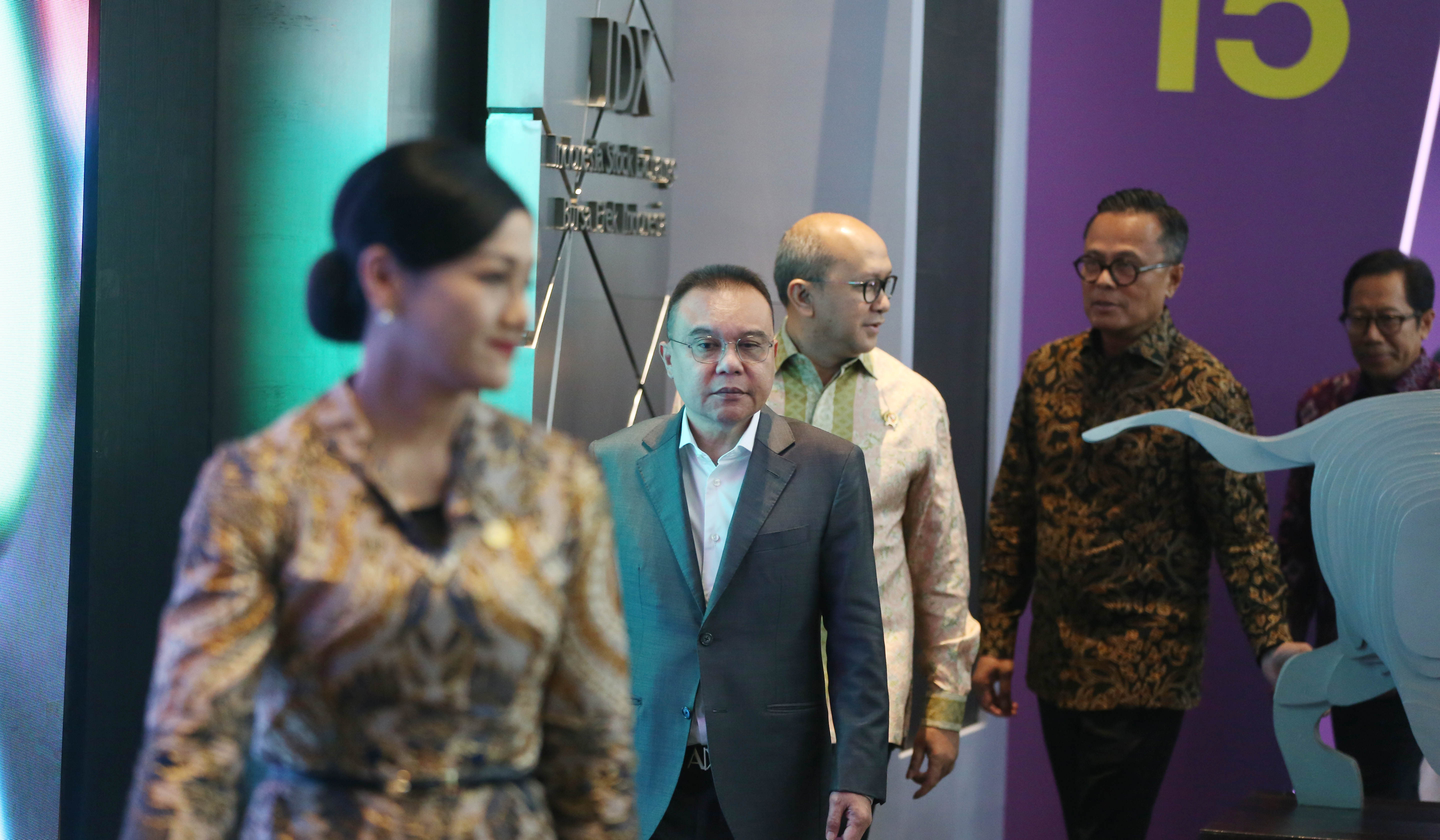 Dasco dan Danantara melakukan kunjungan ke BEI. (Agus Priatna/SinPo.id)