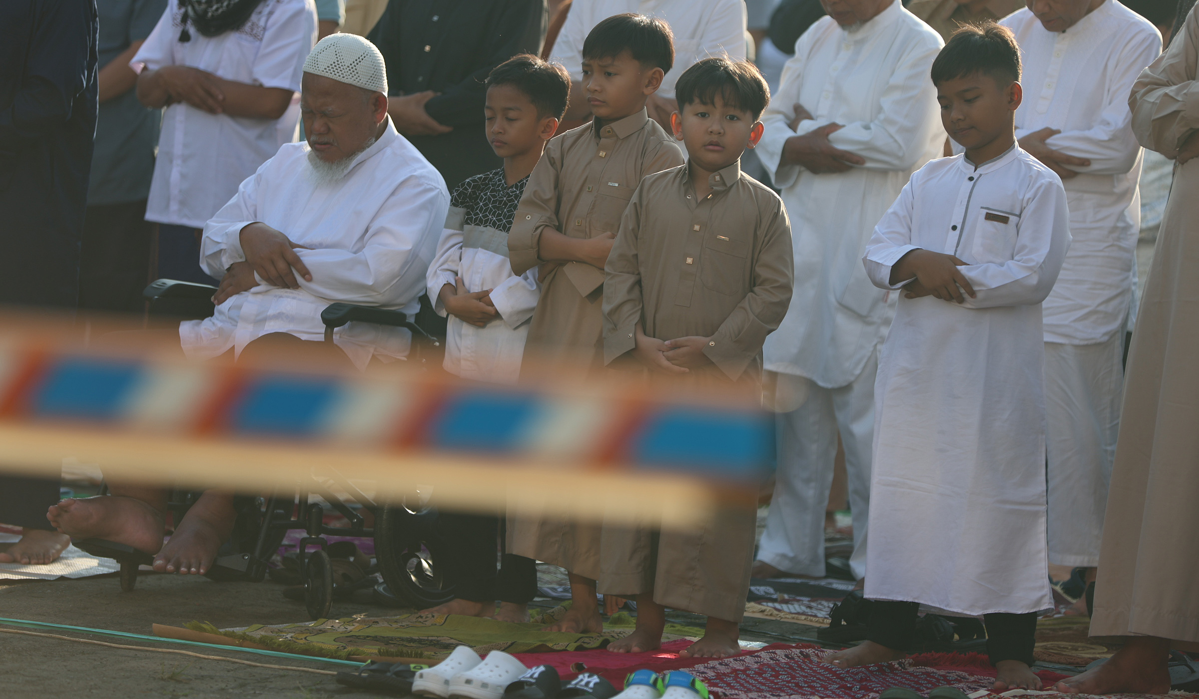 Suasana salat id jemaah Muhammdiyah Kota Bekasi. (Agus Priatna/SinPo.id)