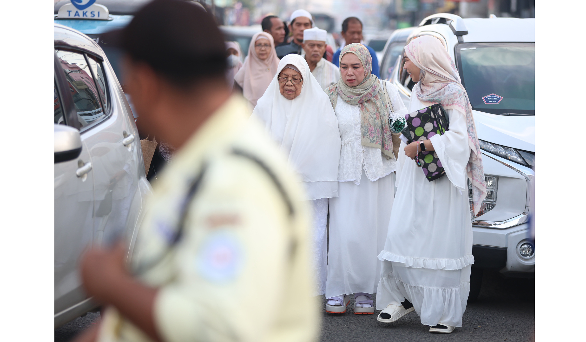Suasana salat id jemaah Muhammdiyah Kota Bekasi. (Agus Priatna/SinPo.id)