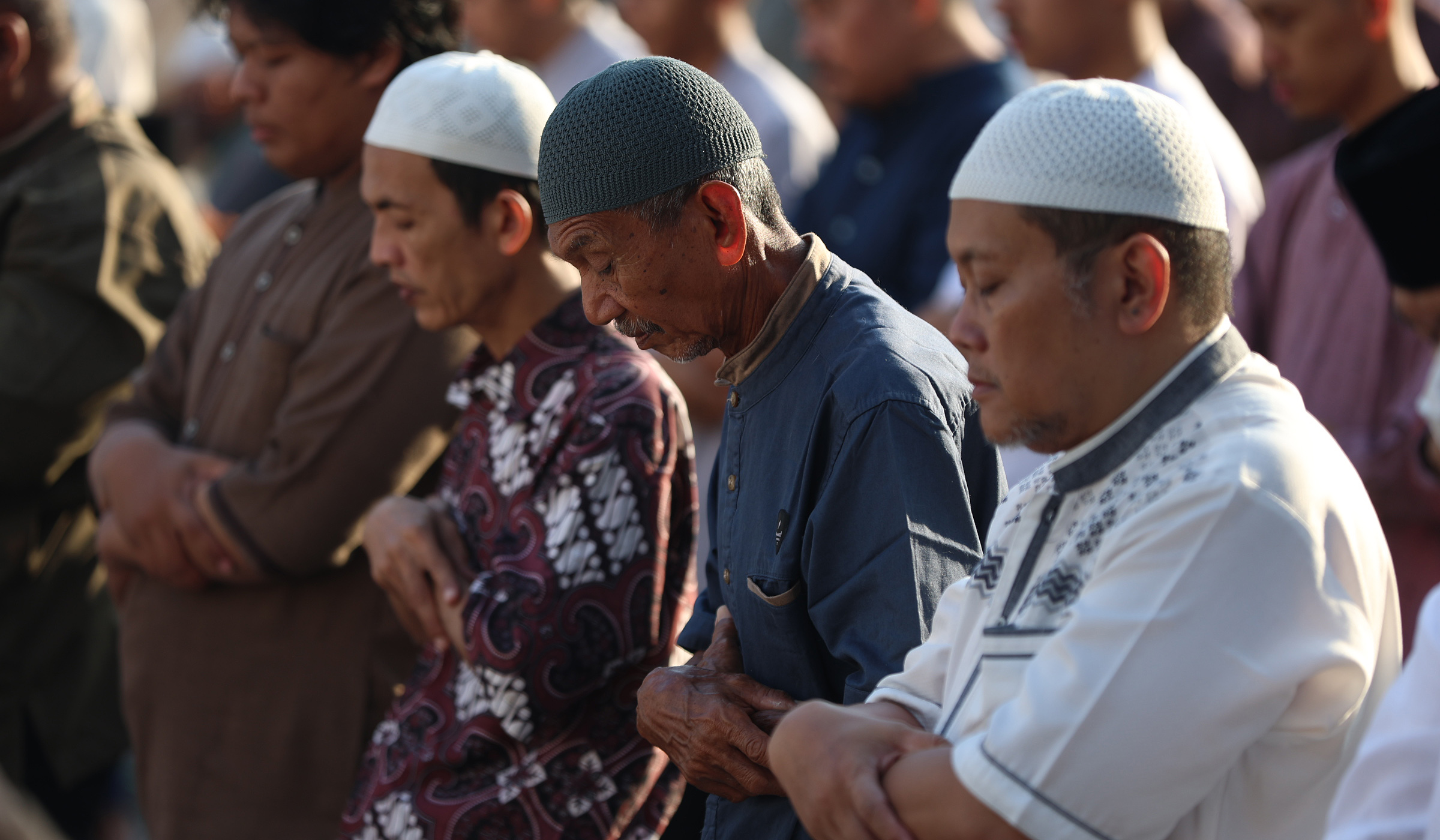 Suasana salat id jemaah Muhammdiyah Kota Bekasi. (Agus Priatna/SinPo.id)