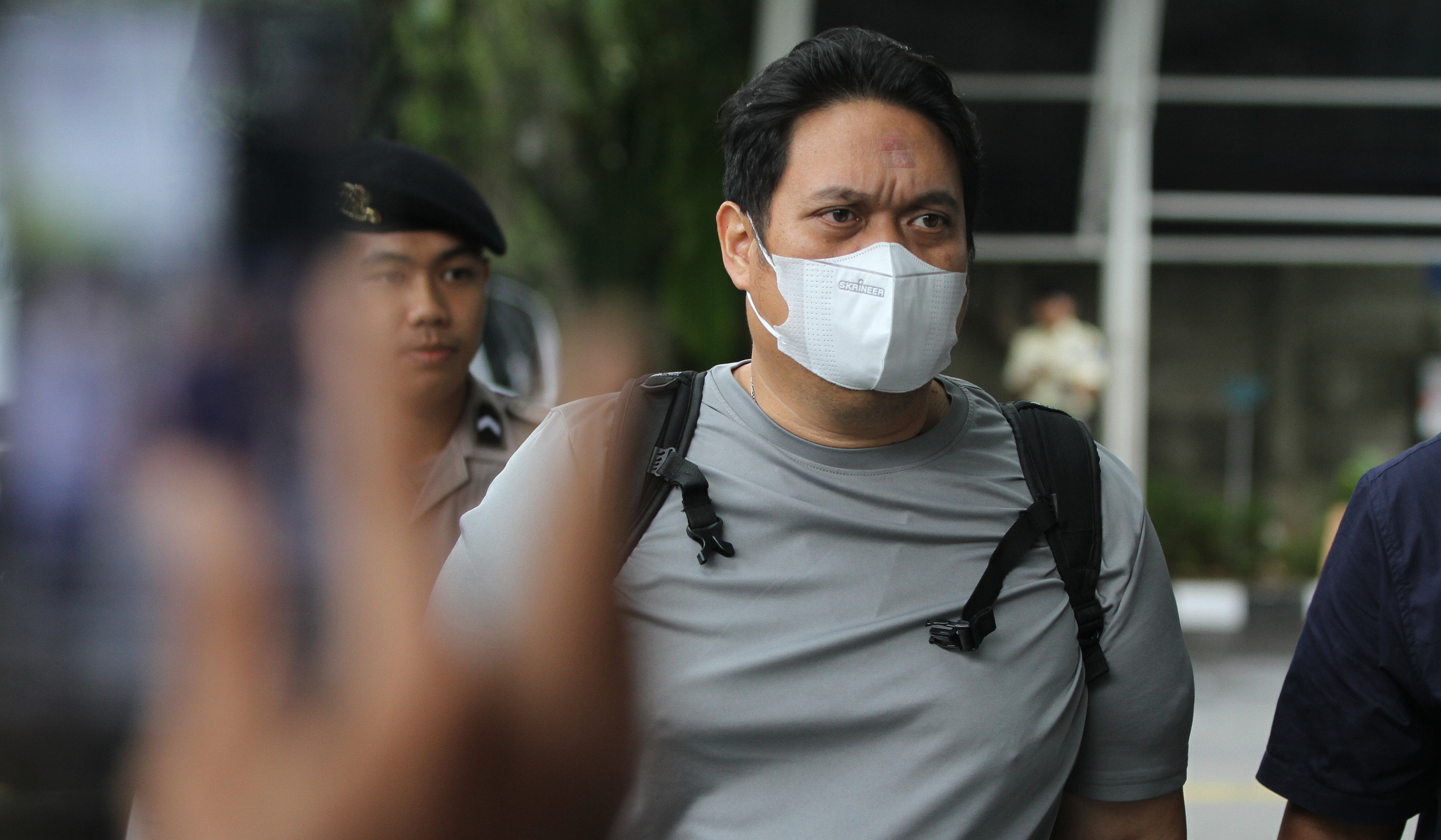 Kajari HSU tiba di KPK. (Agus Priatna/SinPo.id)