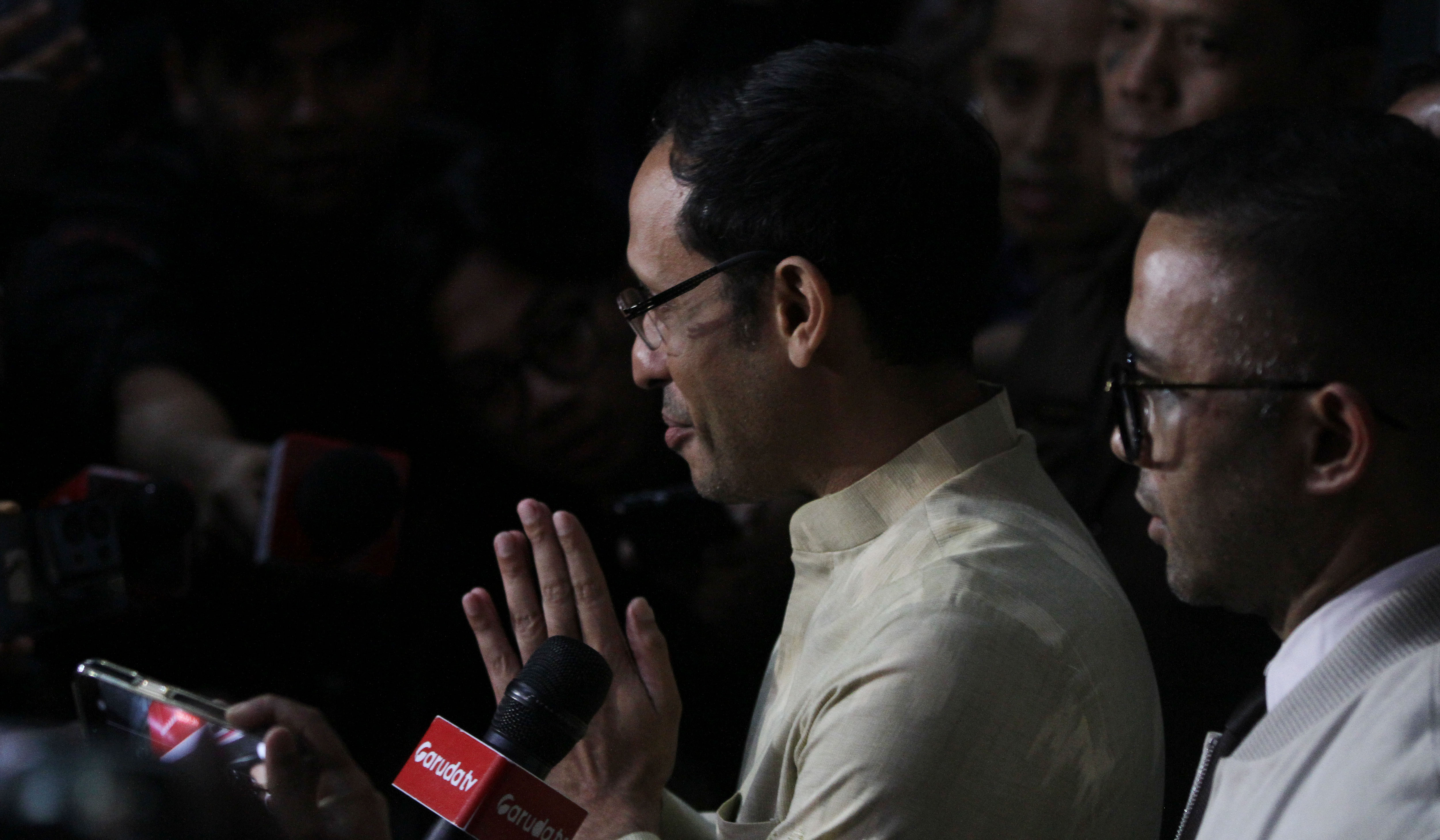 Nadiem usai diperiksa KPK. (Agus Priatna/SinPo.id)