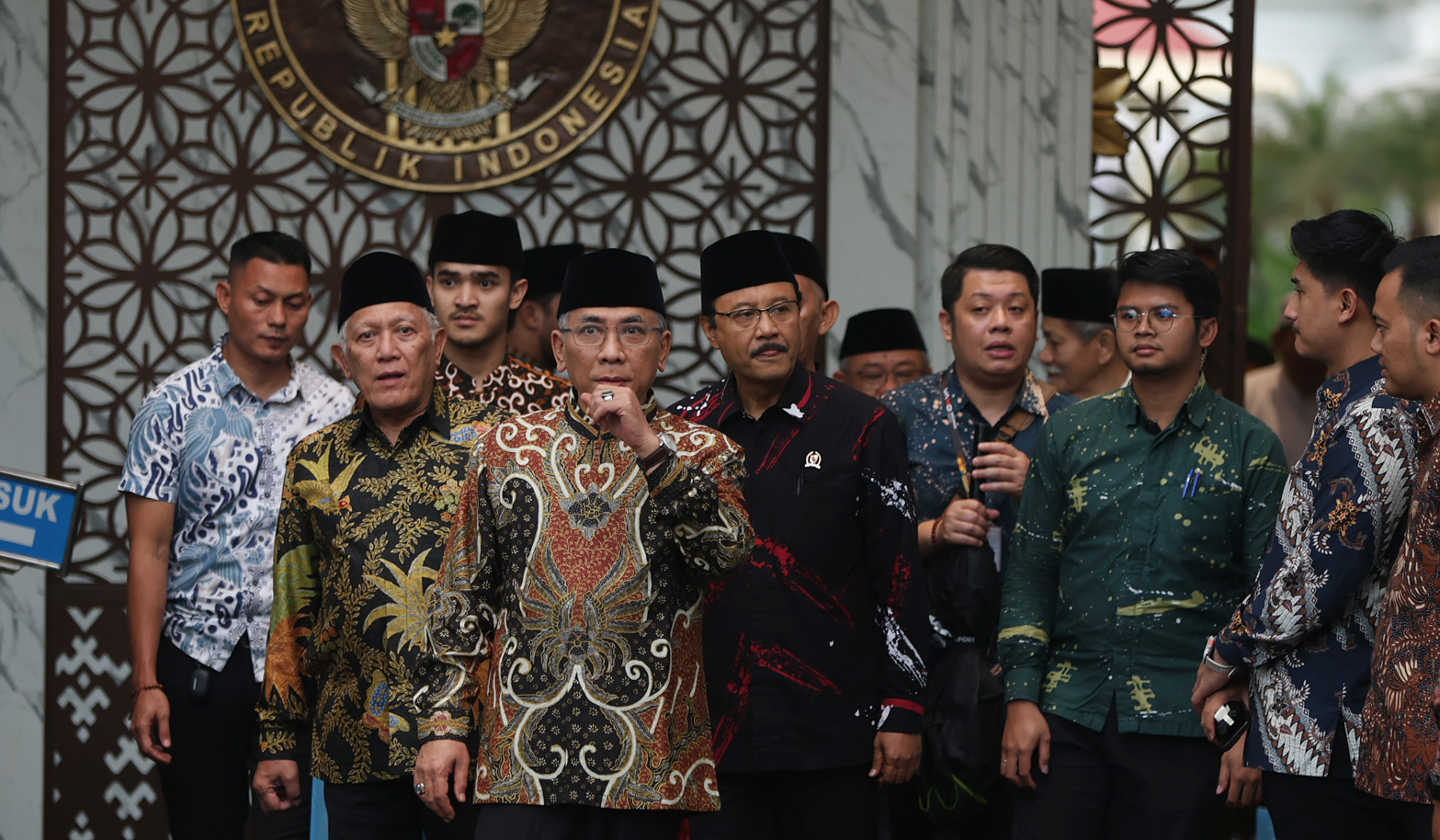 Tokoh islam usai menemui Presiden Prabowo. (Agus Priatna/SinPo.id)