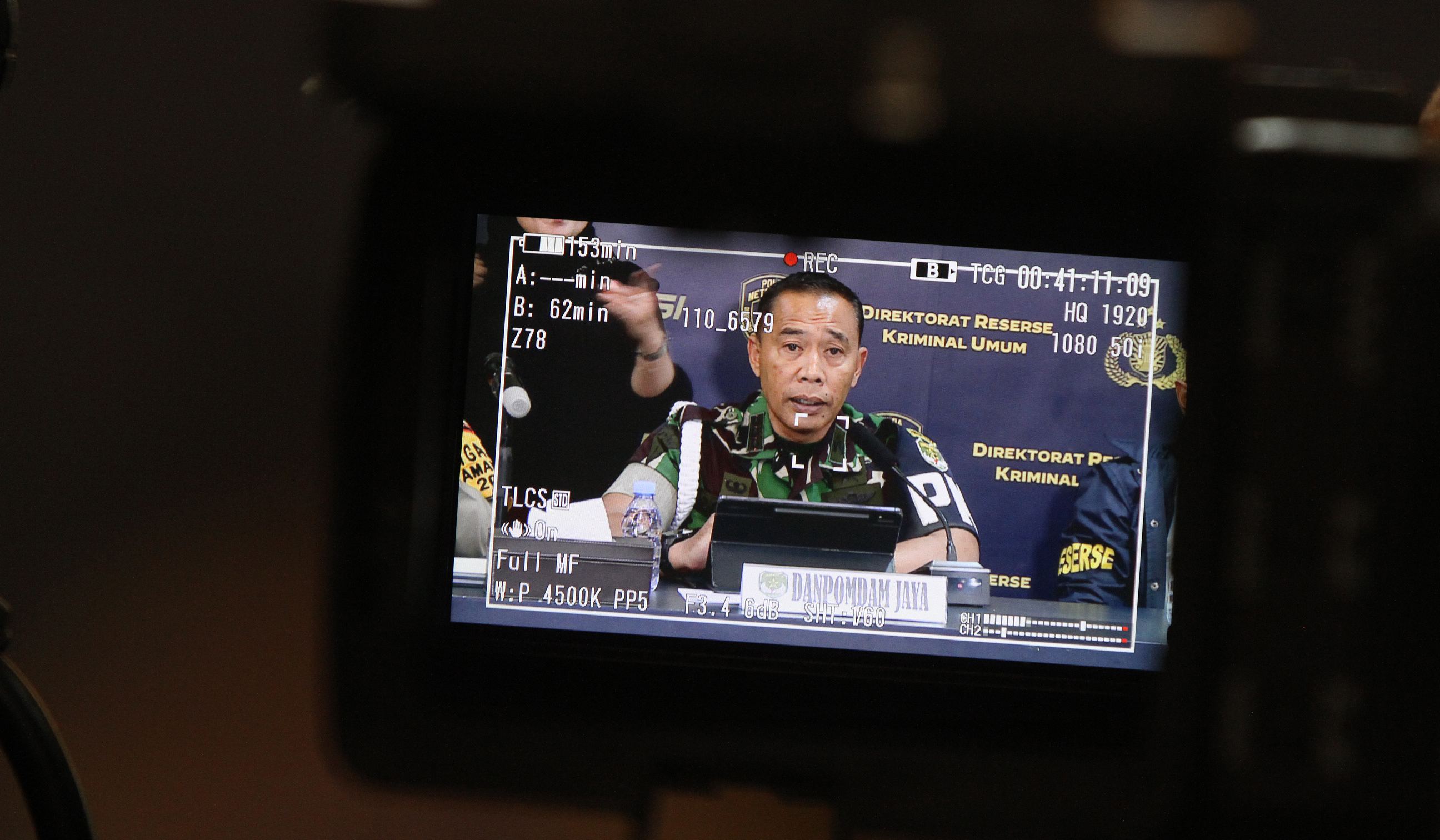 Rilis pembunuhan kacab BRI. (Agus Priatna/SinPo.id)