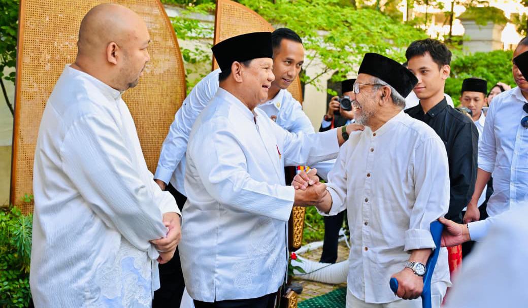 Prabowo rayakan Iduladha di Paris. (Agus Priatna/BPMI Setpres/SinPo.id)