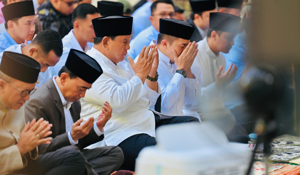Prabowo rayakan Iduladha di Paris. (Agus Priatna/BPMI Setpres/SinPo.id)