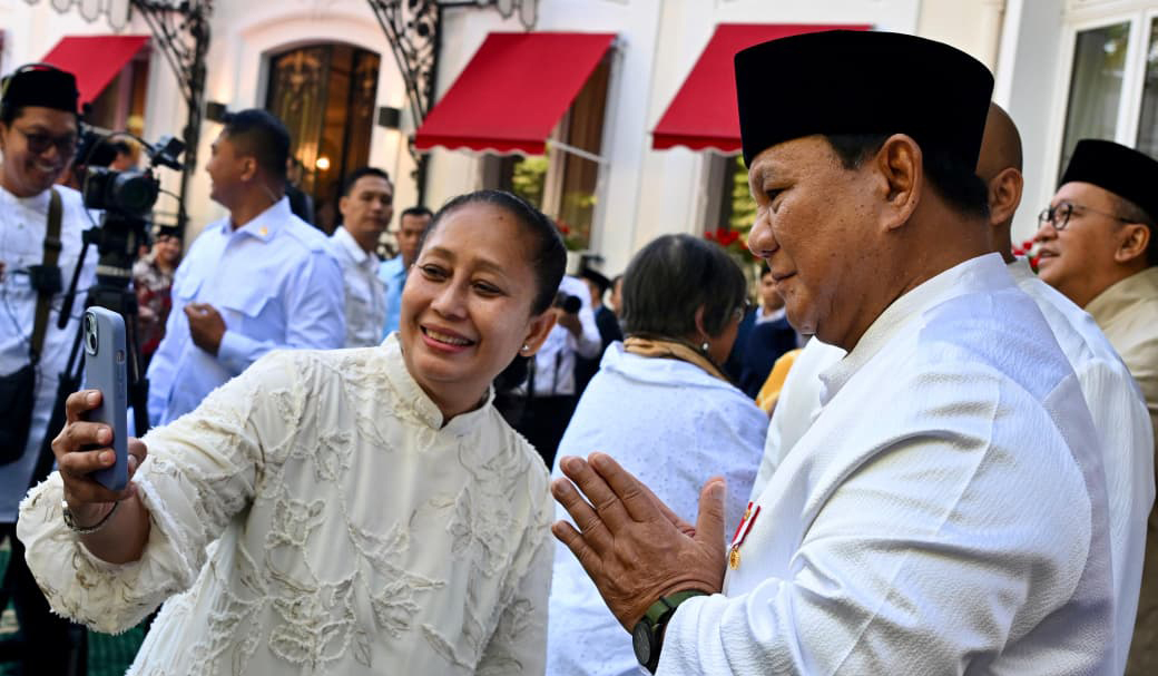 Prabowo rayakan Iduladha di Paris. (Agus Priatna/BPMI Setpres/SinPo.id)