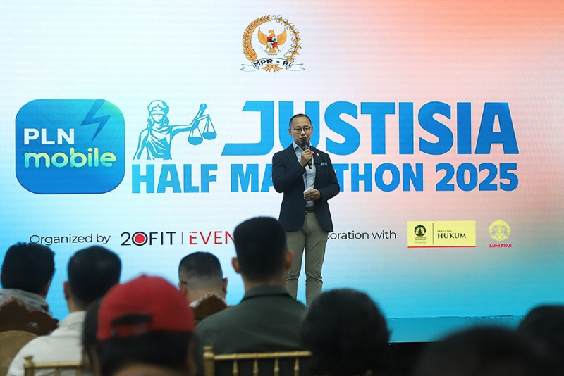 MPR bekerja sama dengan FHUI dan PLN menggelar Justisia  Half Marathon 2025 (Ashar/SinPo.id)