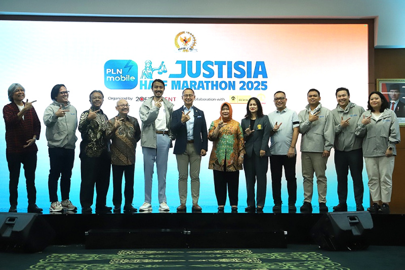 MPR bekerja sama dengan FHUI dan PLN menggelar Justisia  Half Marathon 2025 (Ashar/SinPo.id)