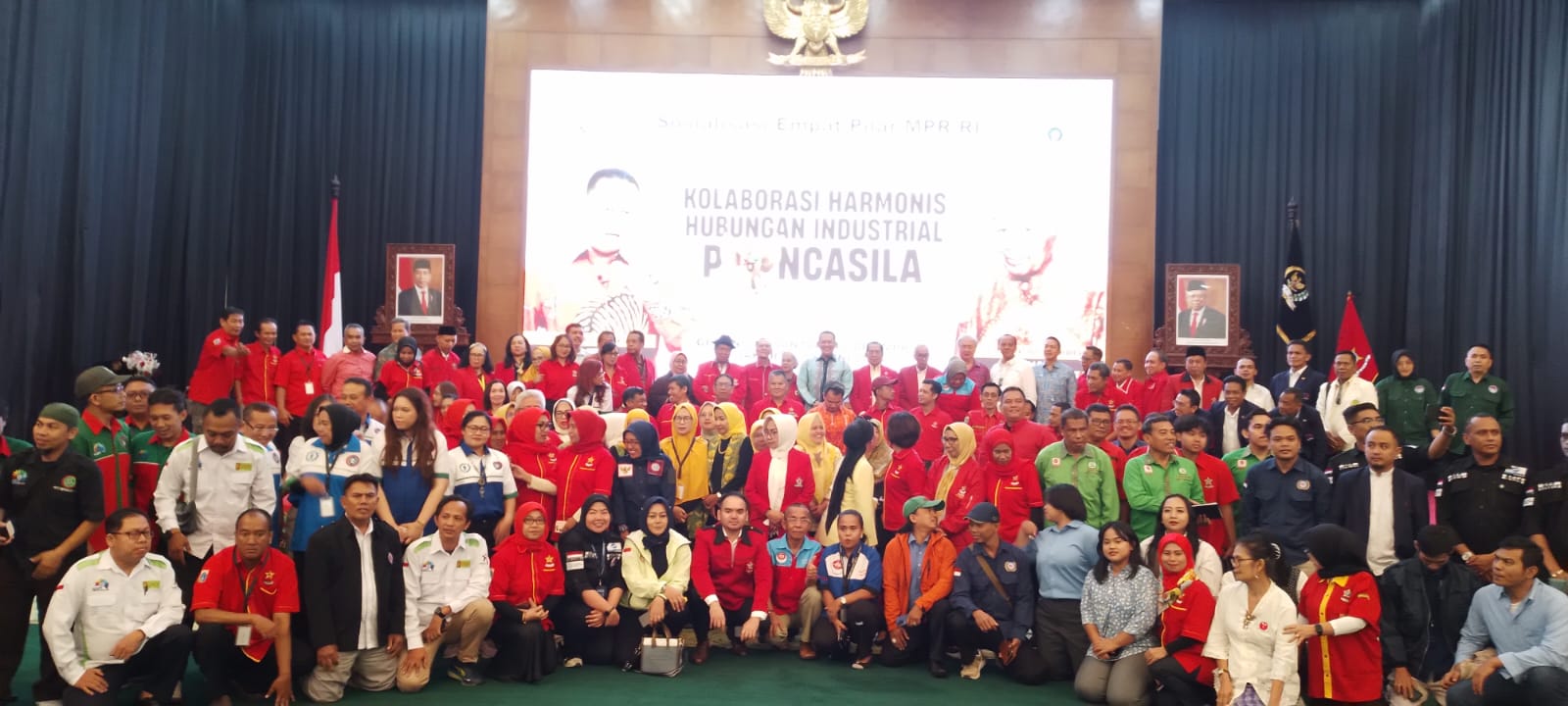 MPR RI gelar diskusi Sosialisasi Empat Pilar Kolaborasi Harmonis Hubungan Industrial Pancasila dengan SOKSI (Ashar/SinPo.id)