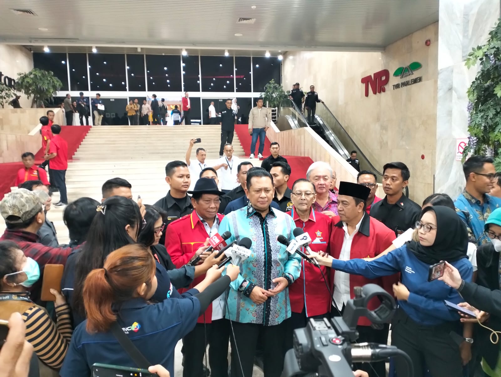 MPR RI gelar diskusi Sosialisasi Empat Pilar Kolaborasi Harmonis Hubungan Industrial Pancasila dengan SOKSI (Ashar/SinPo.id)