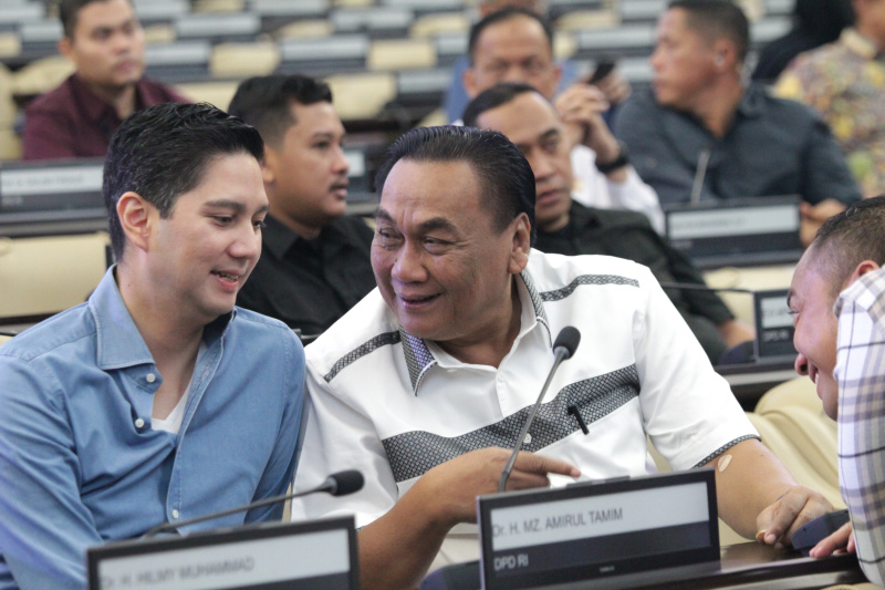 MPR RI menggelar Gladi Bersih yang disaksikan oleh Ketua MPR RI Ahmad Muzani dan Wakil Presiden terpilih Gibran Rakabuming Raka (Ashar/SinPo.id)