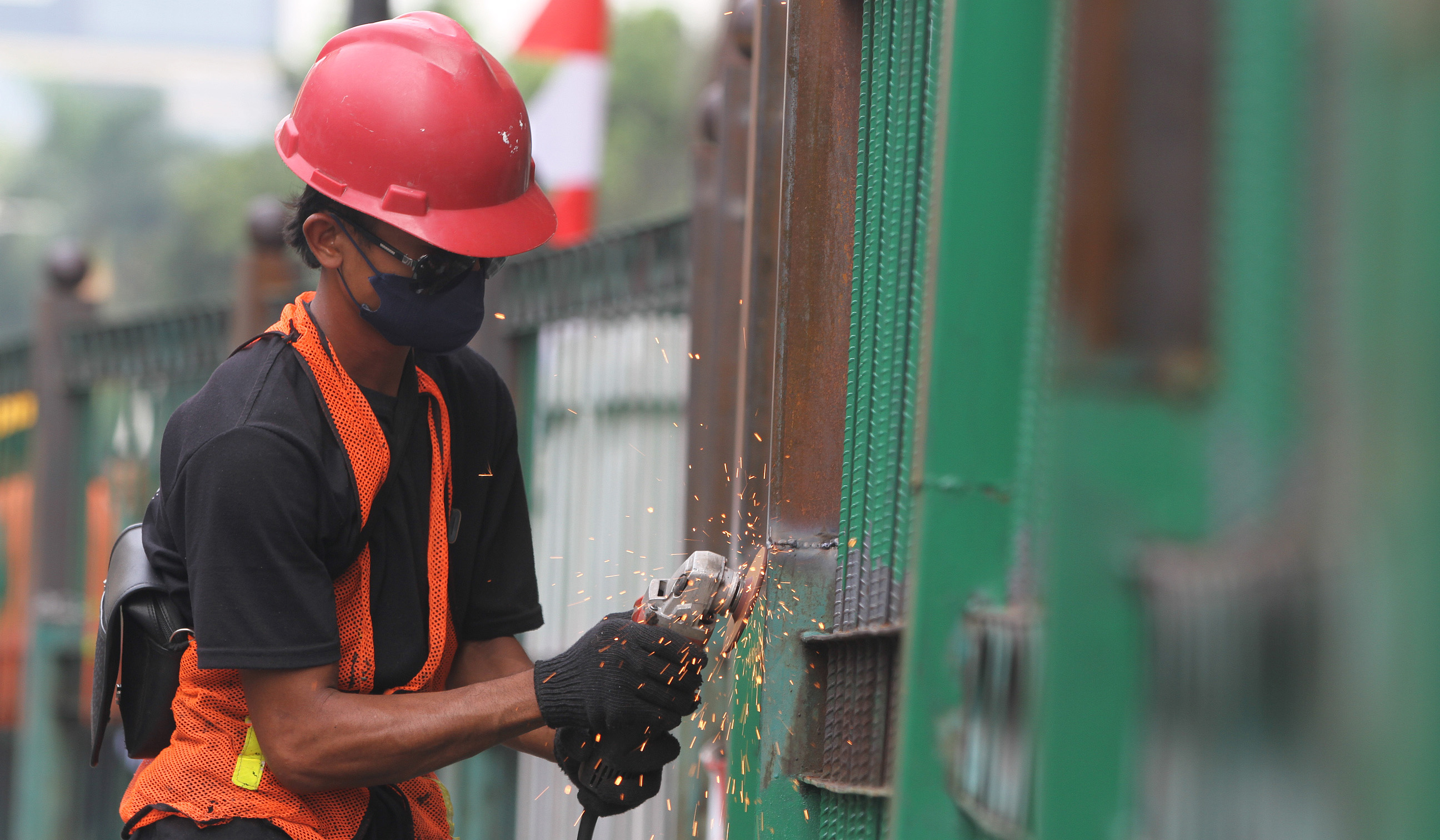 Pagar Stasiun Cikini. (Agus Priatna/SinPo.id)