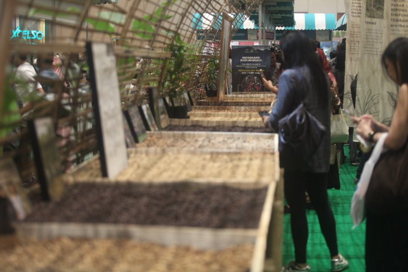 Pameran kopi terbesar di Indonesia yang diikuti oleh 300 peserta yang bertujuan untuk memperkenalkan Kopi Indonesia (Ashar/SinPo.id)