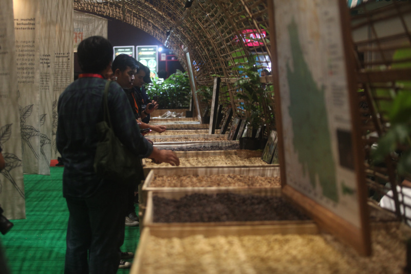 Pameran kopi terbesar di Indonesia yang diikuti oleh 300 peserta yang bertujuan untuk memperkenalkan Kopi Indonesia (Ashar/SinPo.id)