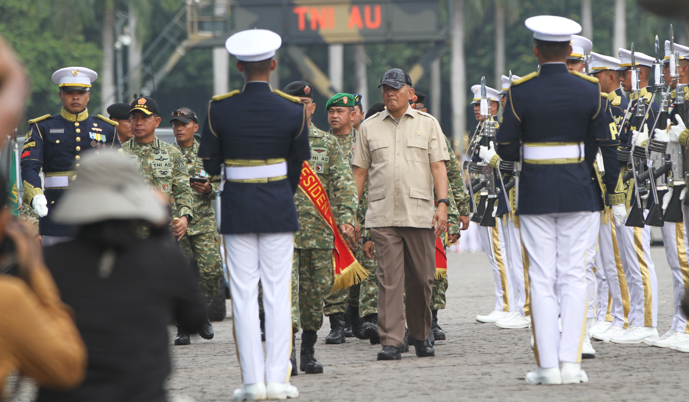 Gladi bersih HUT TNI ke-80 di Monas. (Agus Priatna/SinPo.id)