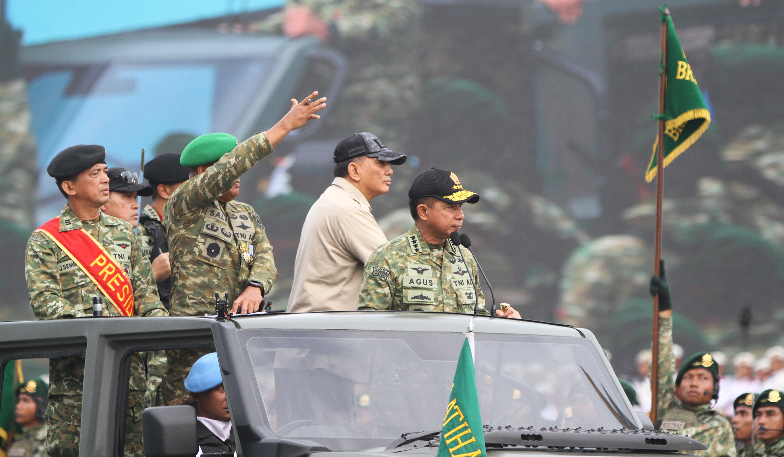 Gladi bersih HUT TNI ke-80 di Monas. (Agus Priatna/SinPo.id)