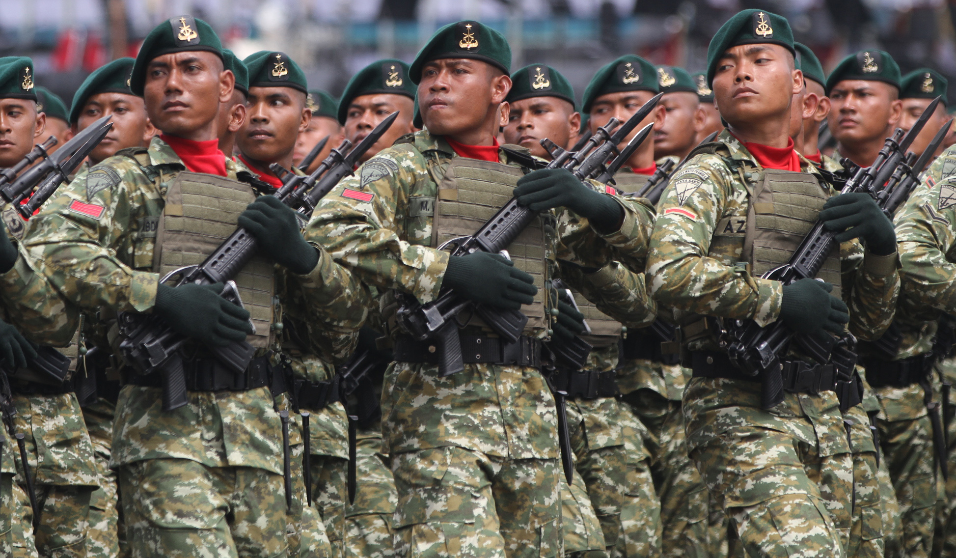 Gladi bersih HUT TNI ke-80 di Monas. (Agus Priatna/SinPo.id)