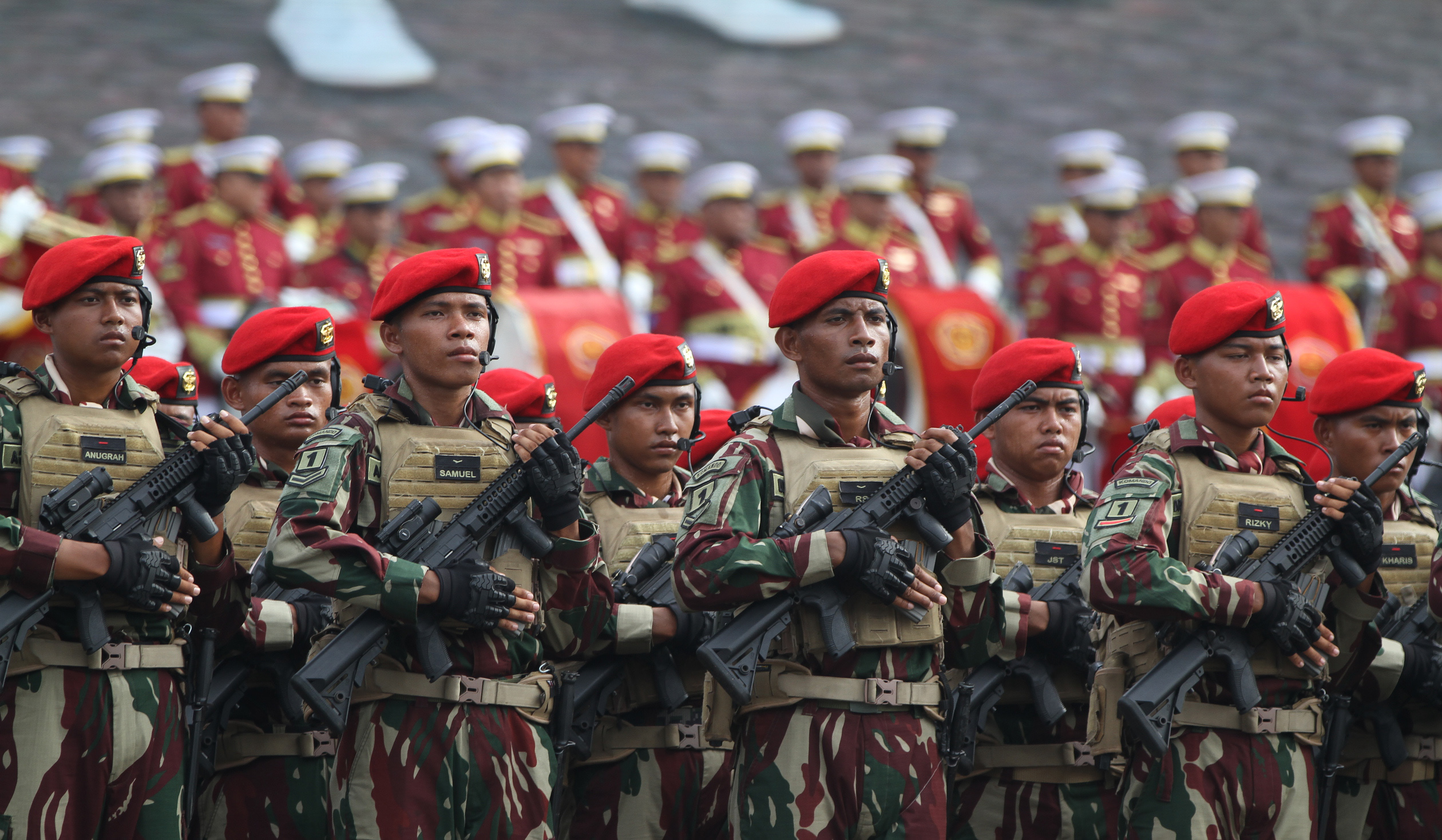 Gladi bersih HUT TNI ke-80 di Monas. (Agus Priatna/SinPo.id)