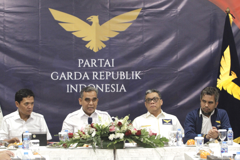 Partai Garuda deklarasi mendukung Prabowo sebagai Presiden di pilpres 2024 nanti (Ashar/SinPo.id)