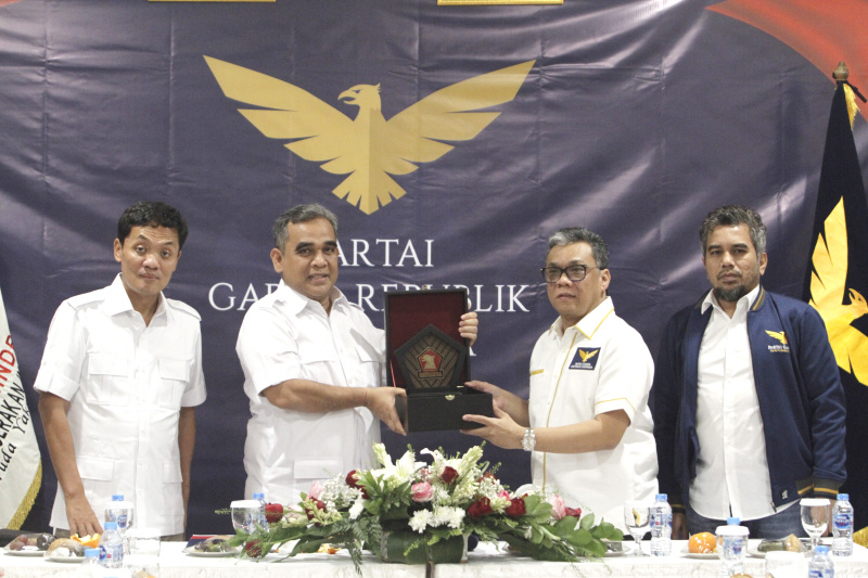 Partai Garuda deklarasi mendukung Prabowo sebagai Presiden di pilpres 2024 nanti (Ashar/SinPo.id)