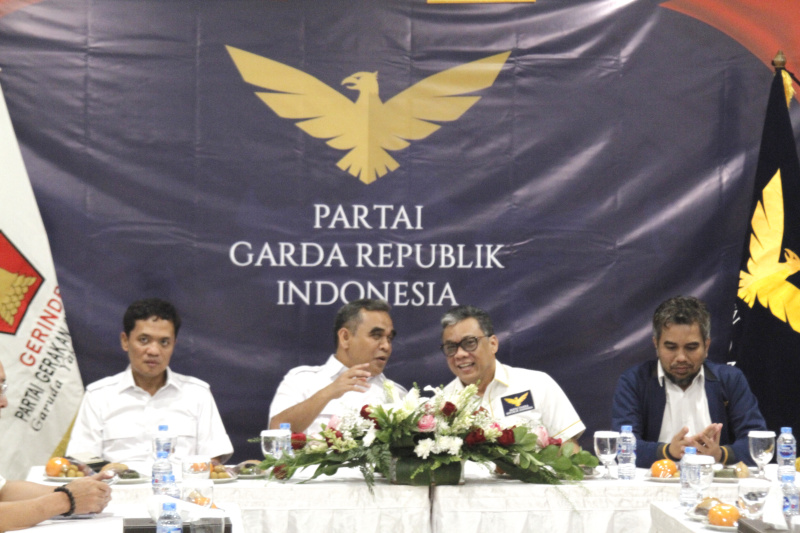 Partai Garuda deklarasi mendukung Prabowo sebagai Presiden di pilpres 2024 nanti (Ashar/SinPo.id)