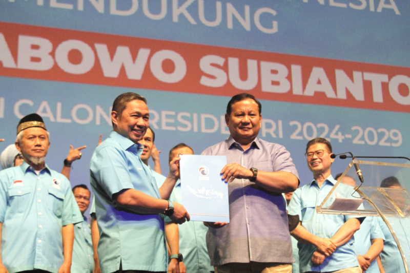 Partai Gelora resmi Deklarasi dukung Prabowo sebagai Presiden di Pilpres 2024 nanti (Ashar/SinPo.id)