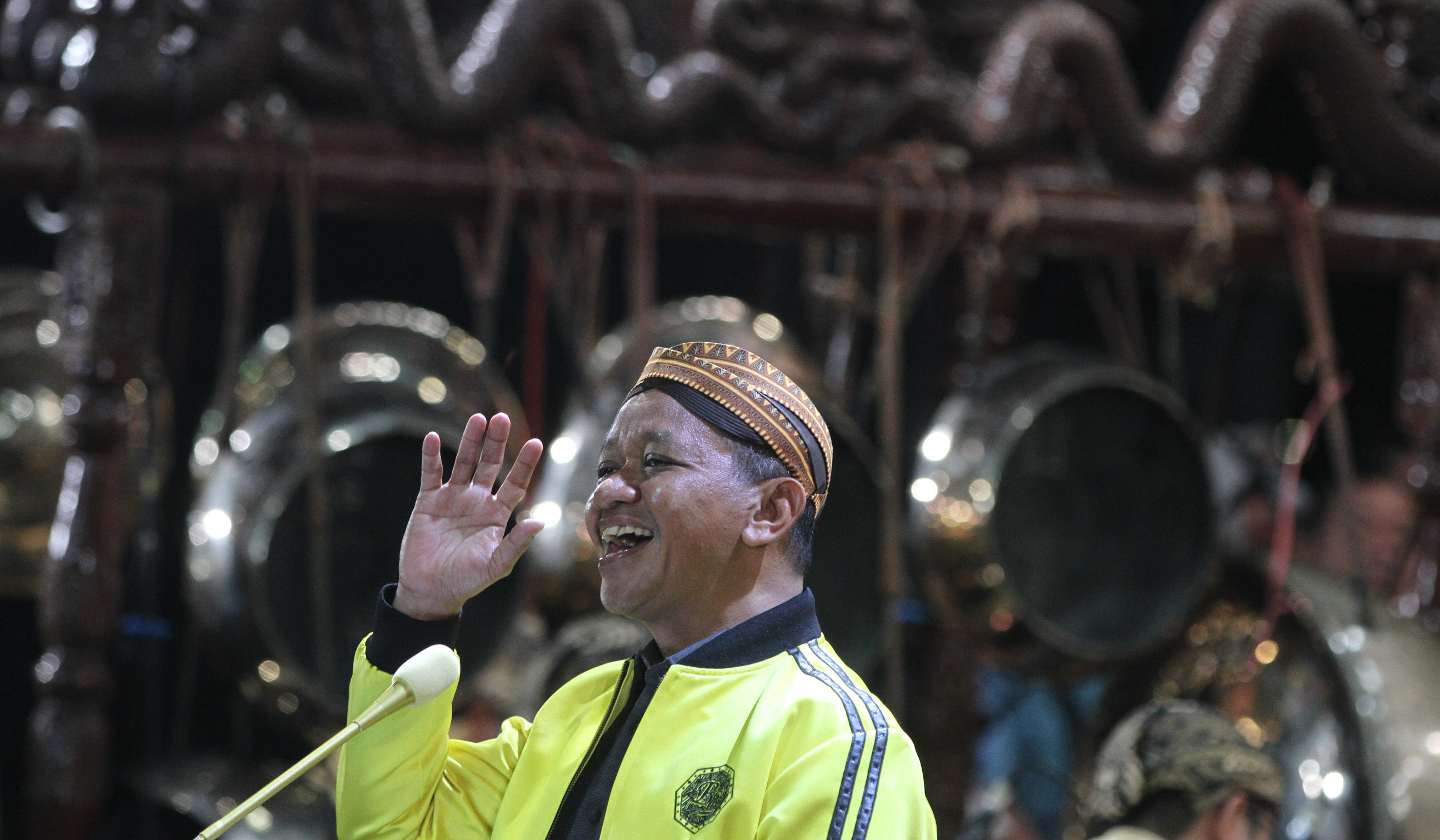 Pagelaran wayang kulit di DPP Golkar. (Agus Priatna/SinPo.id)