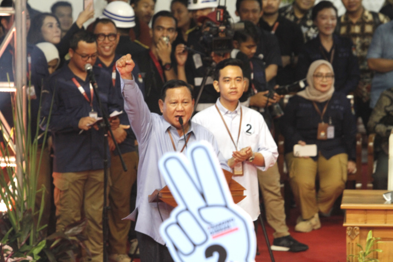 Pasangan Capres-Cawapres Prabowo-Gibran mendapatkan nomer urut 2 (Ashar/SinPo.id)